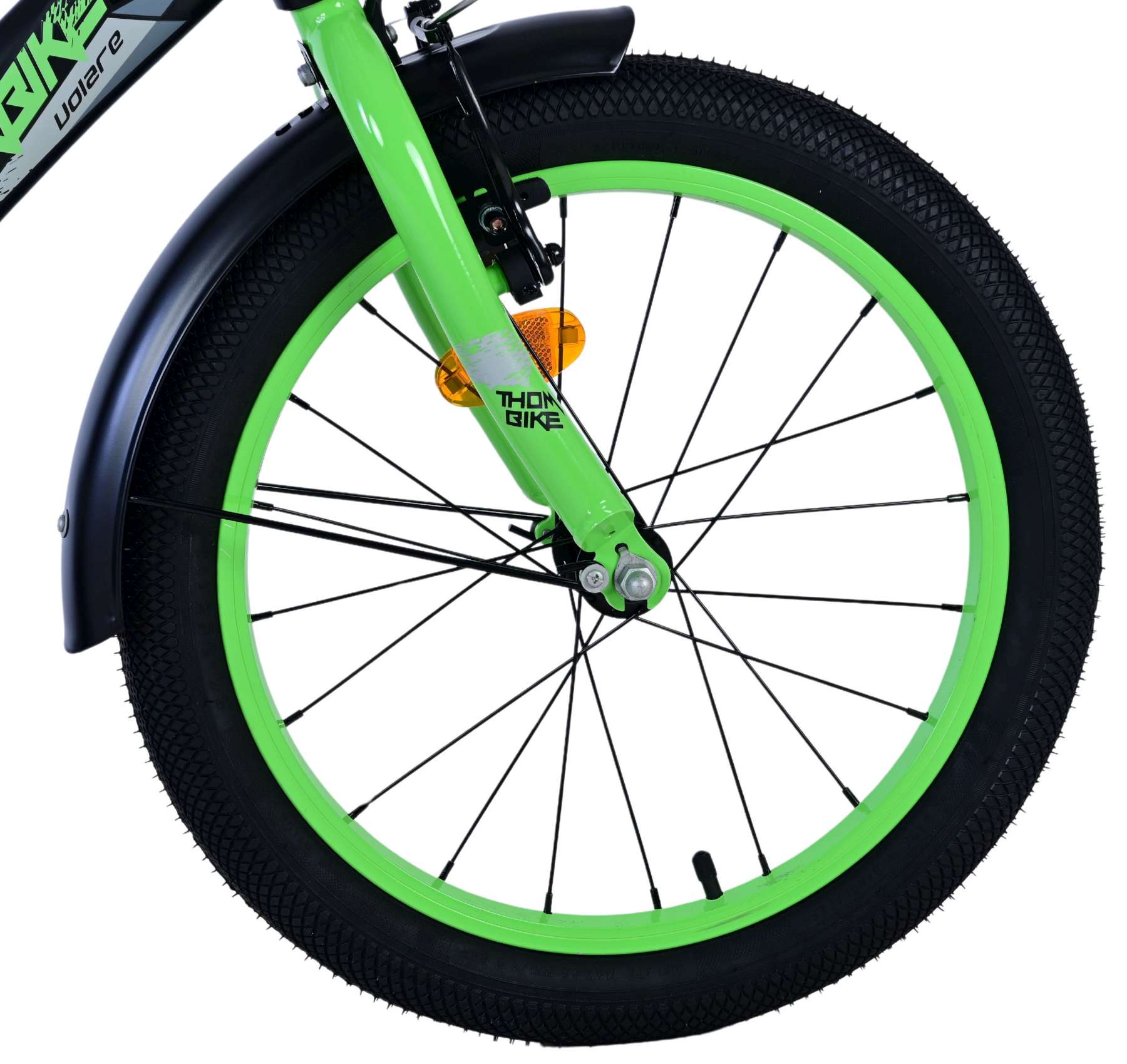 Volare Thombike Kinderfiets - Jongens - 18 inch - Zwart Groen 3 Volare Thombike Kinderfiets - Jongens - 18 inch - Zwart Groen - Afbeelding 3