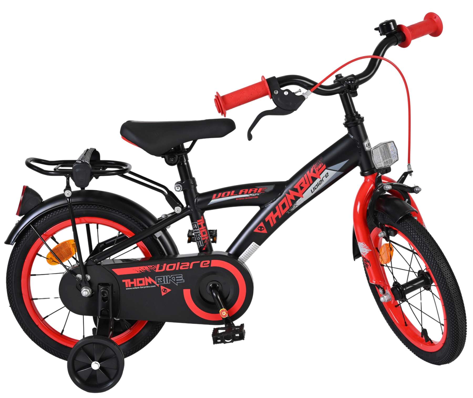 Volare Thombike Kinderfiets - Jongens - 14 inch - Zwart Rood 10 Volare Thombike Kinderfiets - Jongens - 14 inch - Zwart Rood - Afbeelding 10