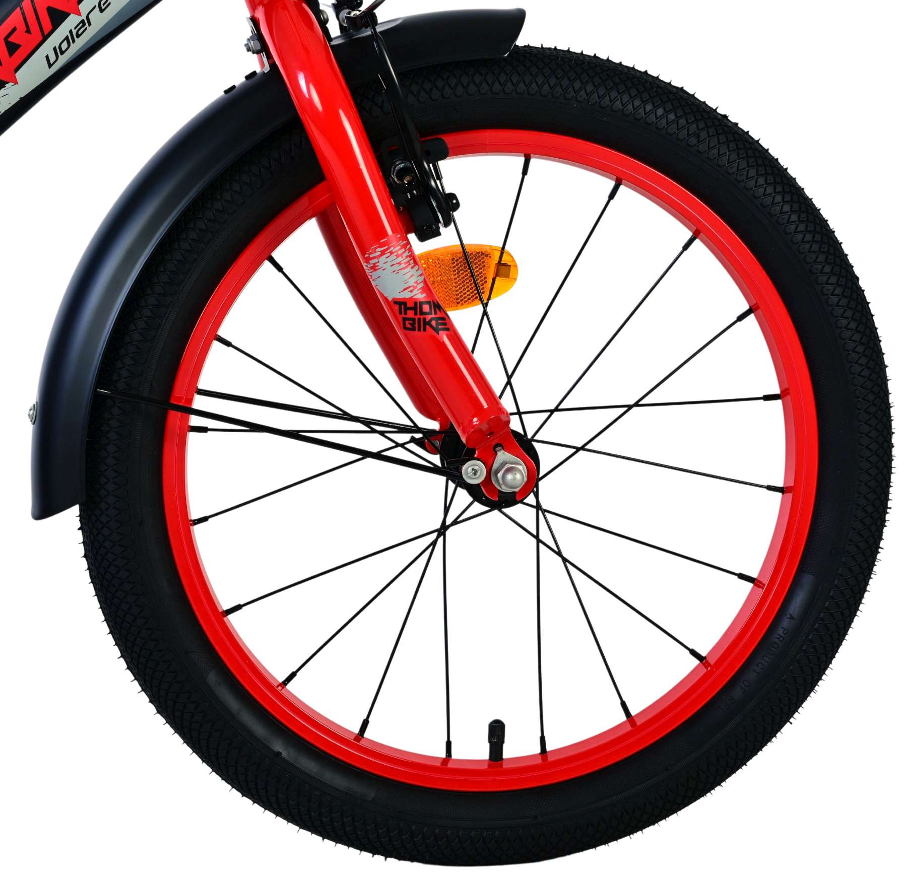 Volare Thombike Kinderfiets - Jongens - 18 inch - Zwart Rood 3 Volare Thombike Kinderfiets - Jongens - 18 inch - Zwart Rood - Afbeelding 3
