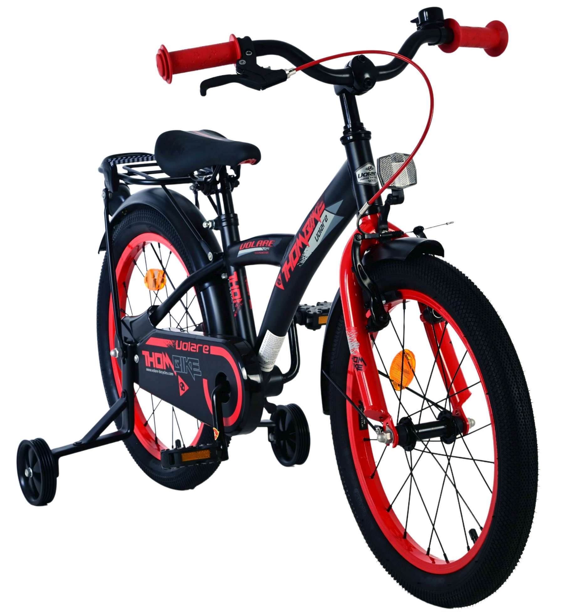 Volare Thombike Kinderfiets - Jongens - 18 inch - Zwart Rood 5 Volare Thombike Kinderfiets - Jongens - 18 inch - Zwart Rood - Afbeelding 5