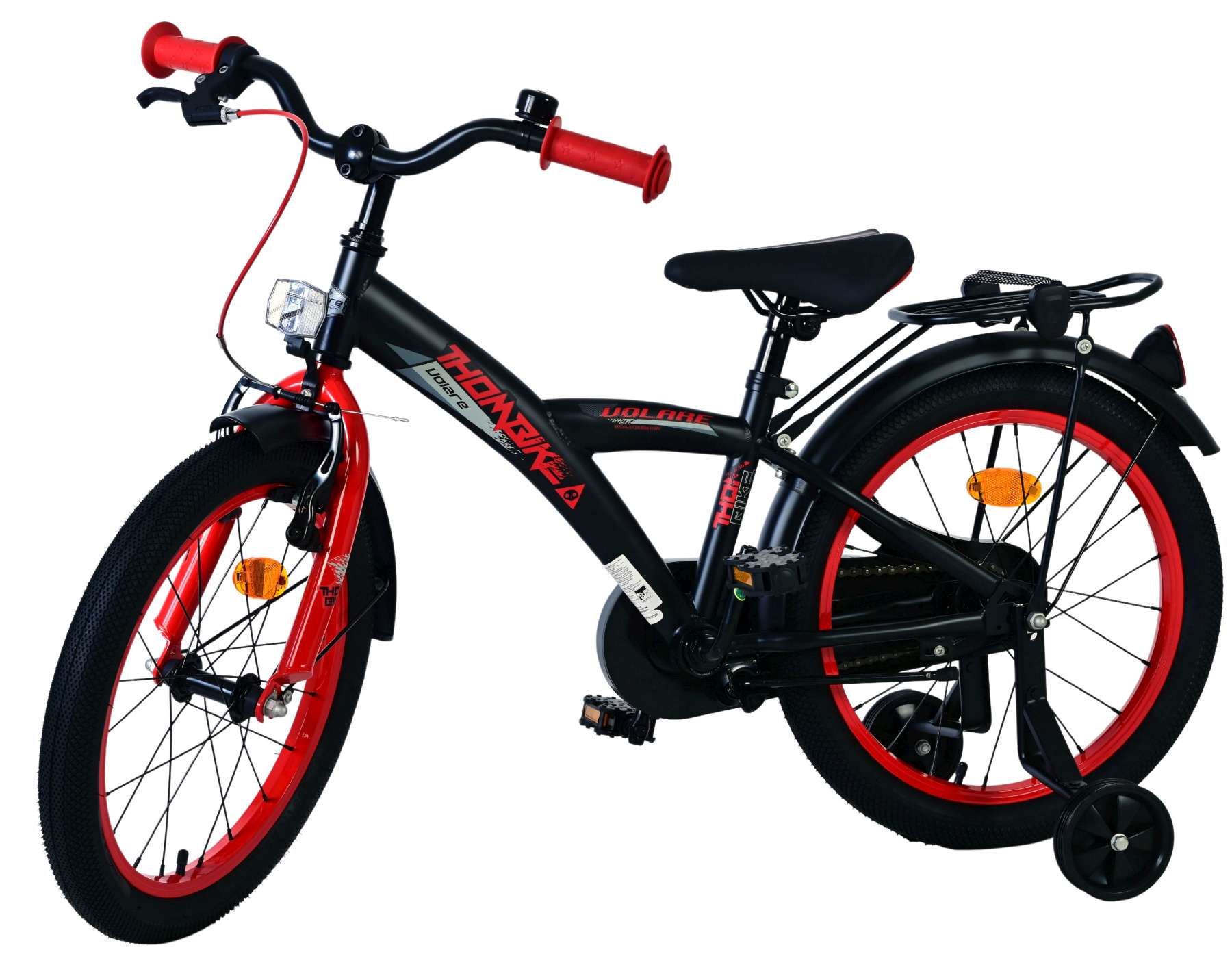 Volare Thombike Kinderfiets - Jongens - 18 inch - Zwart Rood 8 Volare Thombike Kinderfiets - Jongens - 18 inch - Zwart Rood - Afbeelding 8