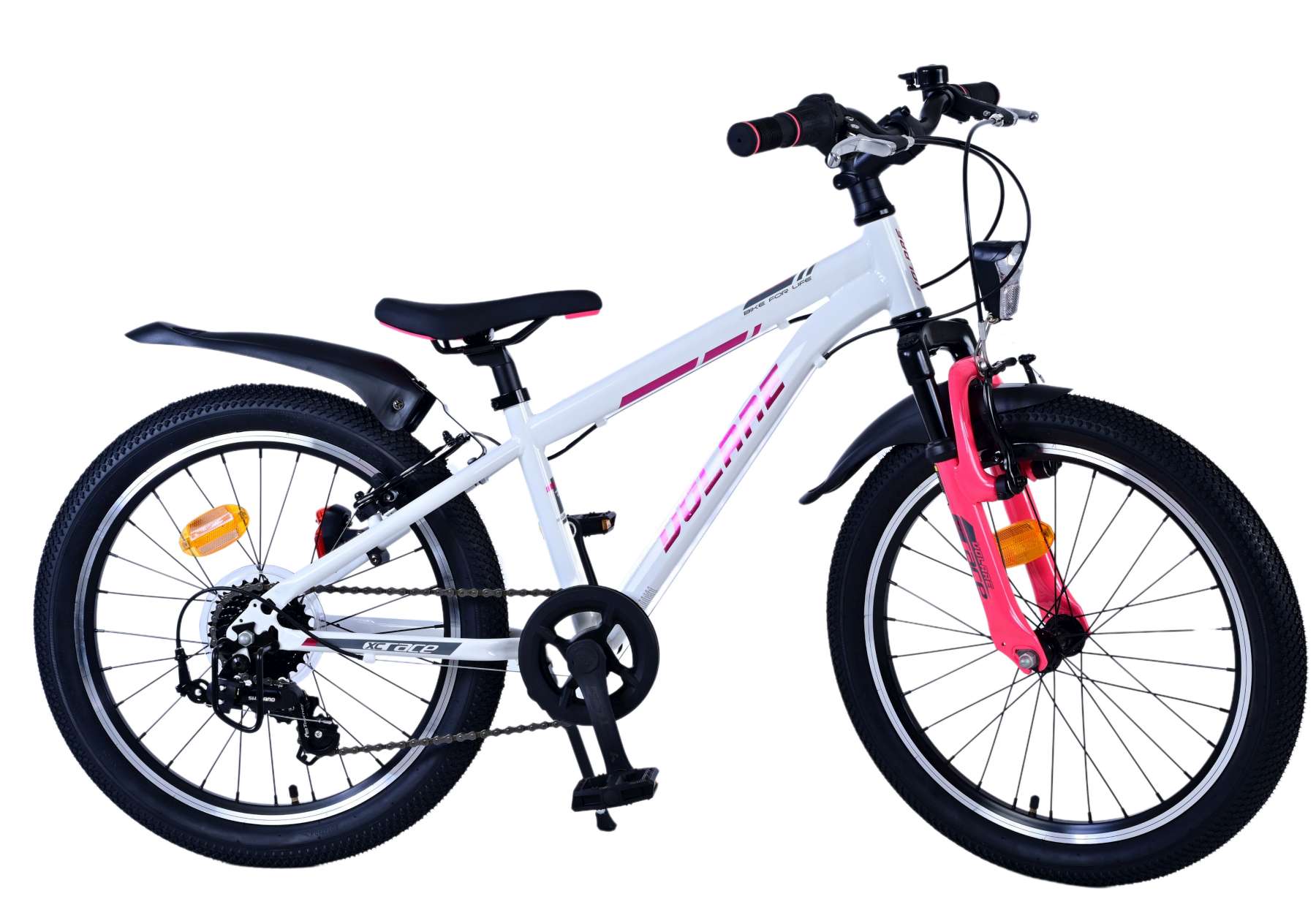 Volare XC Race Kinderfiets - 20 inch - 7 speed - Wit Roze 11 Volare XC Race Kinderfiets - 20 inch - 7 speed - Wit Roze - Afbeelding 11