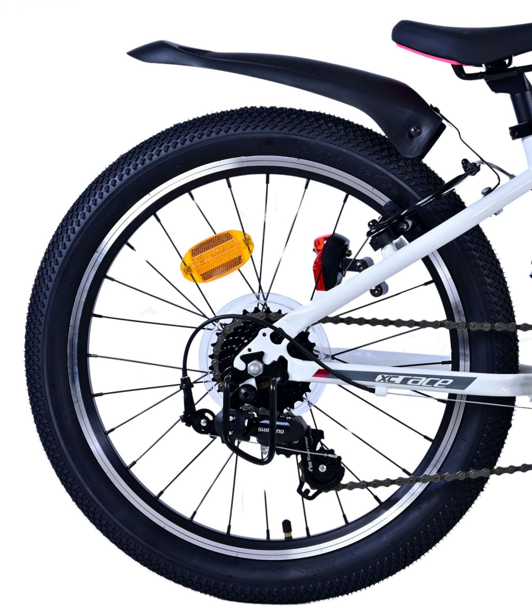 Volare XC Race Kinderfiets - 20 inch - 7 speed - Wit Roze 2 Volare XC Race Kinderfiets - 20 inch - 7 speed - Wit Roze - Afbeelding 2