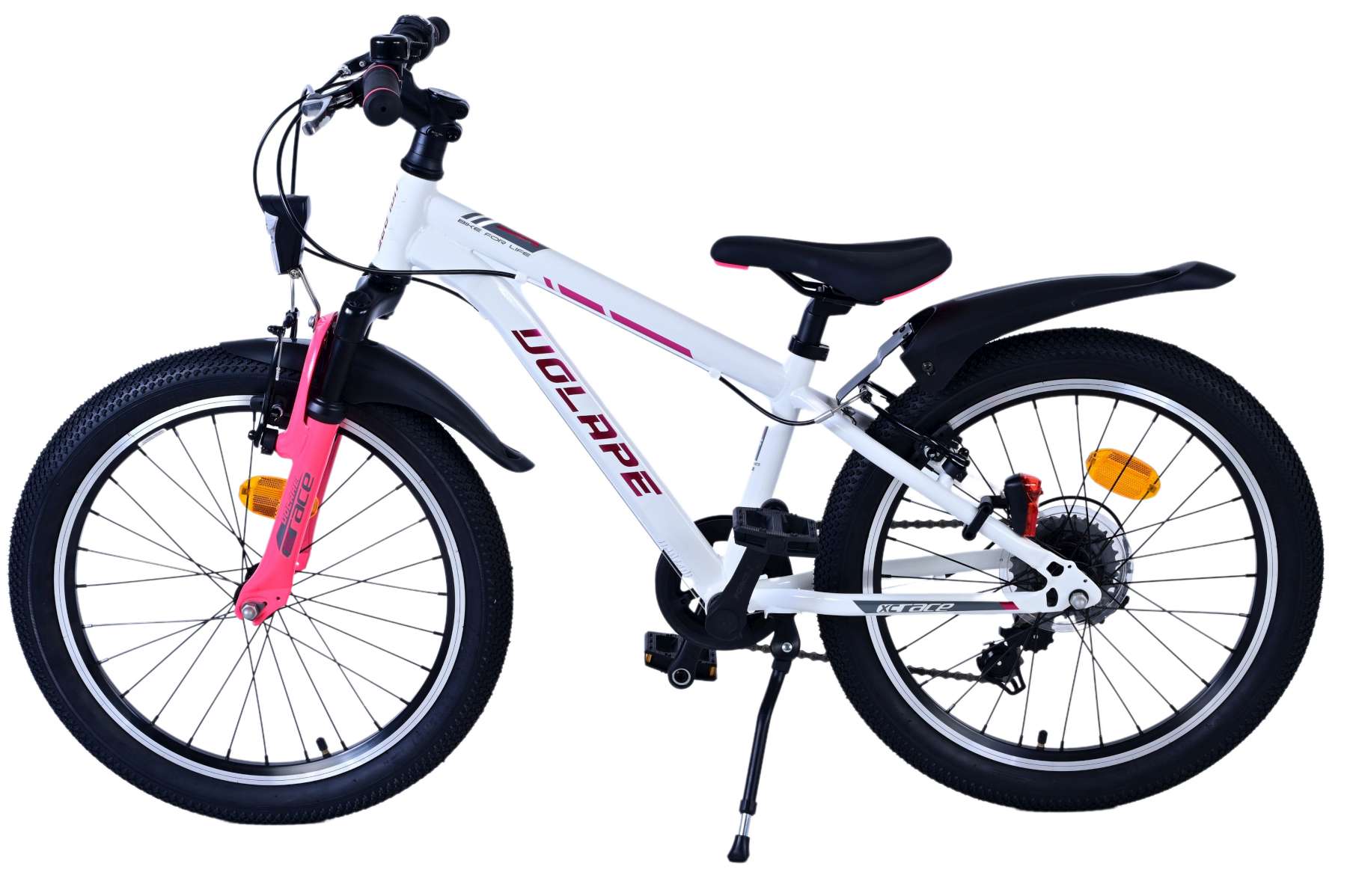 Volare XC Race Kinderfiets - 20 inch - 7 speed - Wit Roze 8 Volare XC Race Kinderfiets - 20 inch - 7 speed - Wit Roze - Afbeelding 8