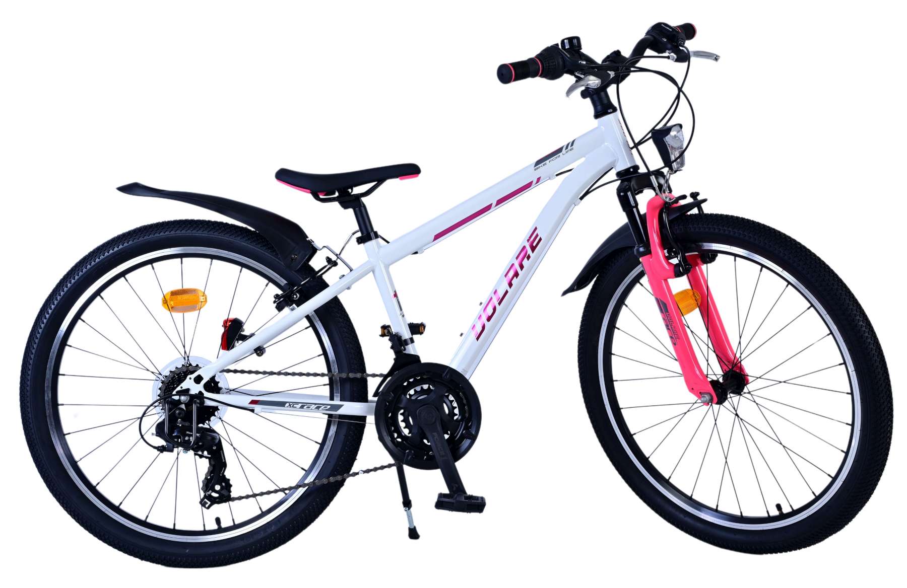 Volare XC Race Kinderfiets - 24 inch - 21 speed - Wit Roze 11 Volare XC Race Kinderfiets - 24 inch - 21 speed - Wit Roze - Afbeelding 11