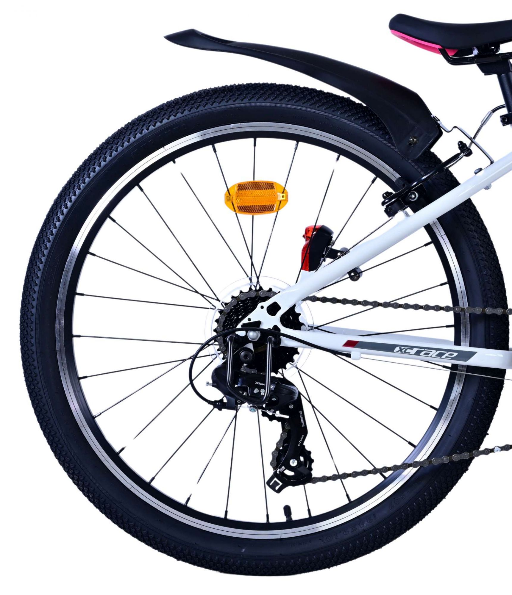 Volare XC Race Kinderfiets - 24 inch - 21 speed - Wit Roze 2 Volare XC Race Kinderfiets - 24 inch - 21 speed - Wit Roze - Afbeelding 2