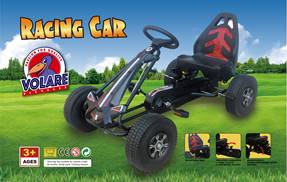Volare Go Kart Racing Car - Jongens - Groot - Luchtbanden - Zwart 5 Volare Go Kart Racing Car - Jongens - Groot - Luchtbanden - Zwart - Afbeelding 5