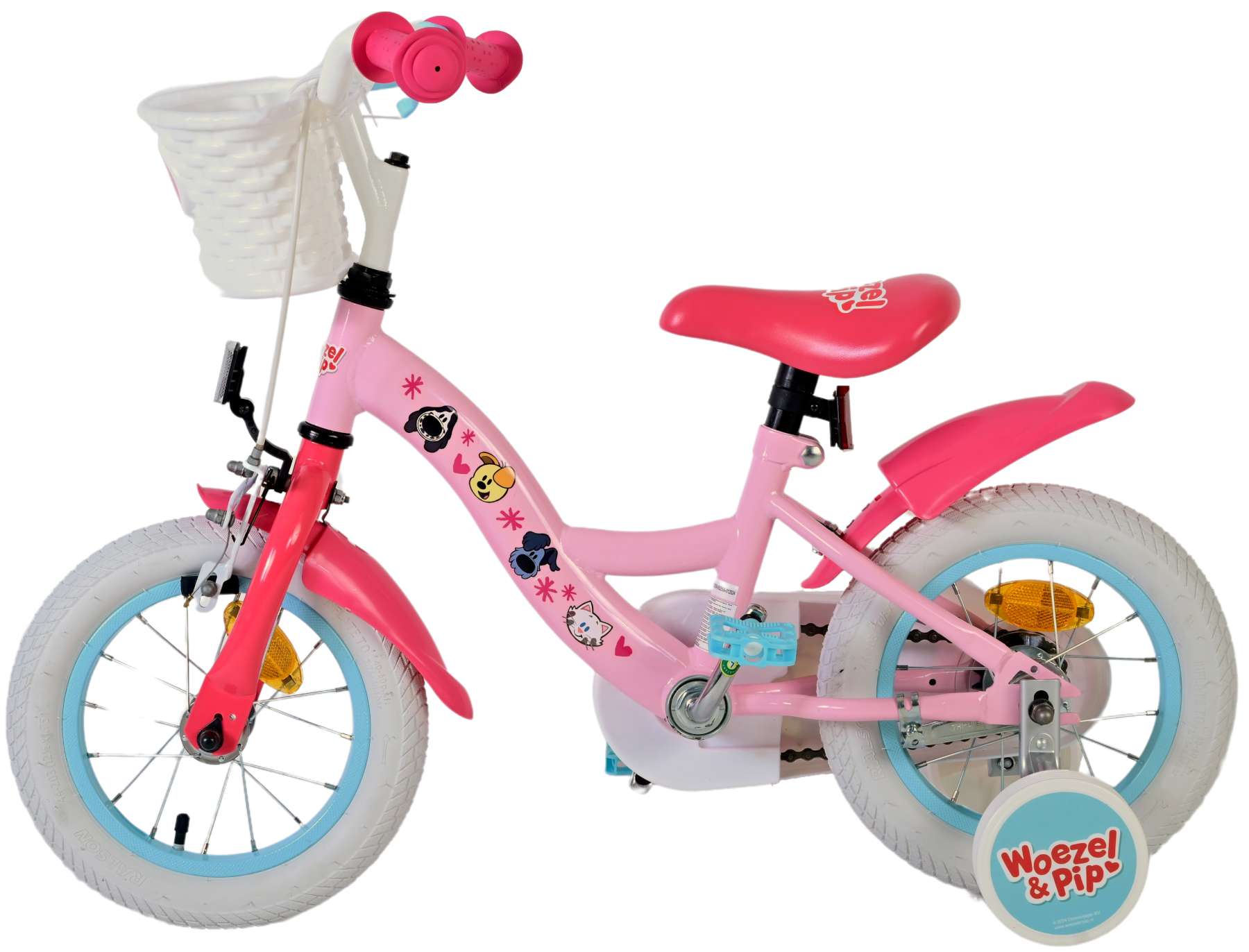 Woezel & Pip Kinderfiets - Meisjes - 12 inch - Roze 8 Woezel & Pip Kinderfiets - Meisjes - 12 inch - Roze - Afbeelding 8