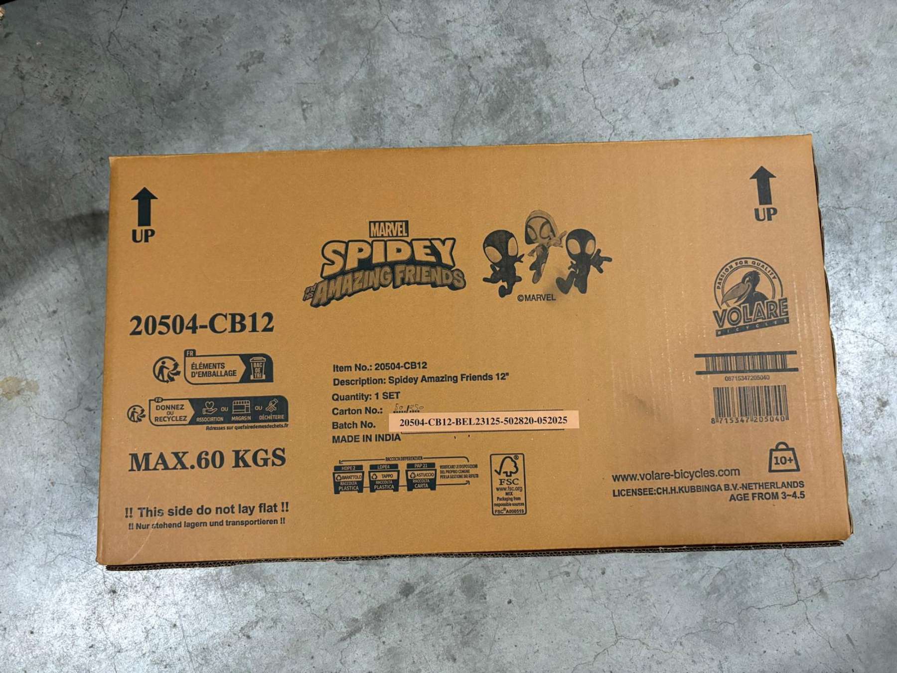 Spidey Kinderfiets - Jongens - 12 inch - Blauw 13 Spidey Kinderfiets - Jongens - 12 inch - Blauw - Afbeelding 13