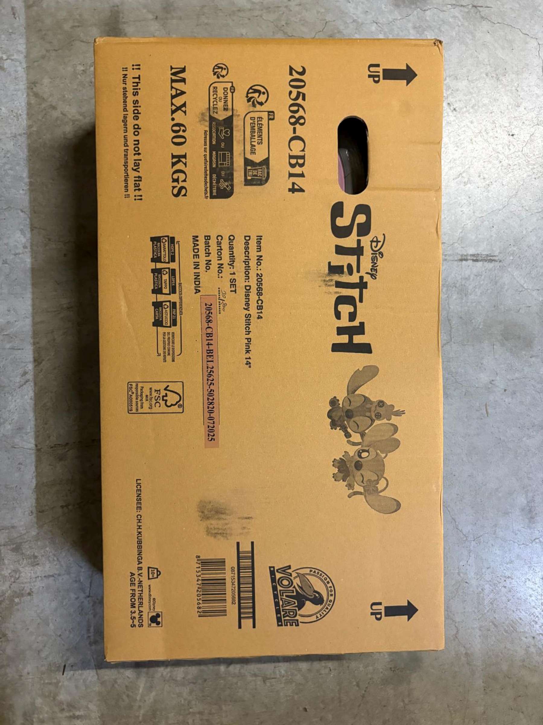 Disney Stitch Kinderfiets - Meisjes - 14 inch - Roze 13 Disney Stitch Kinderfiets - Meisjes - 14 inch - Roze - Afbeelding 13