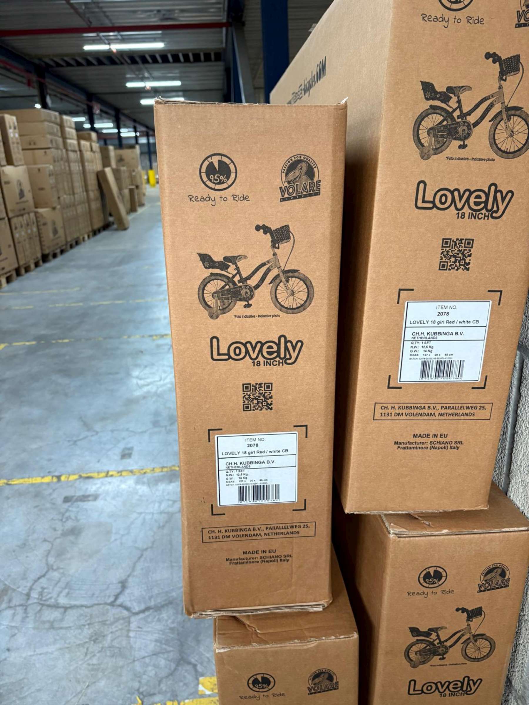 Volare Lovely Kinderfiets - Meisjes - 18 inch - Rood Wit 11 Volare Lovely Kinderfiets - Meisjes - 18 inch - Rood Wit - Afbeelding 11