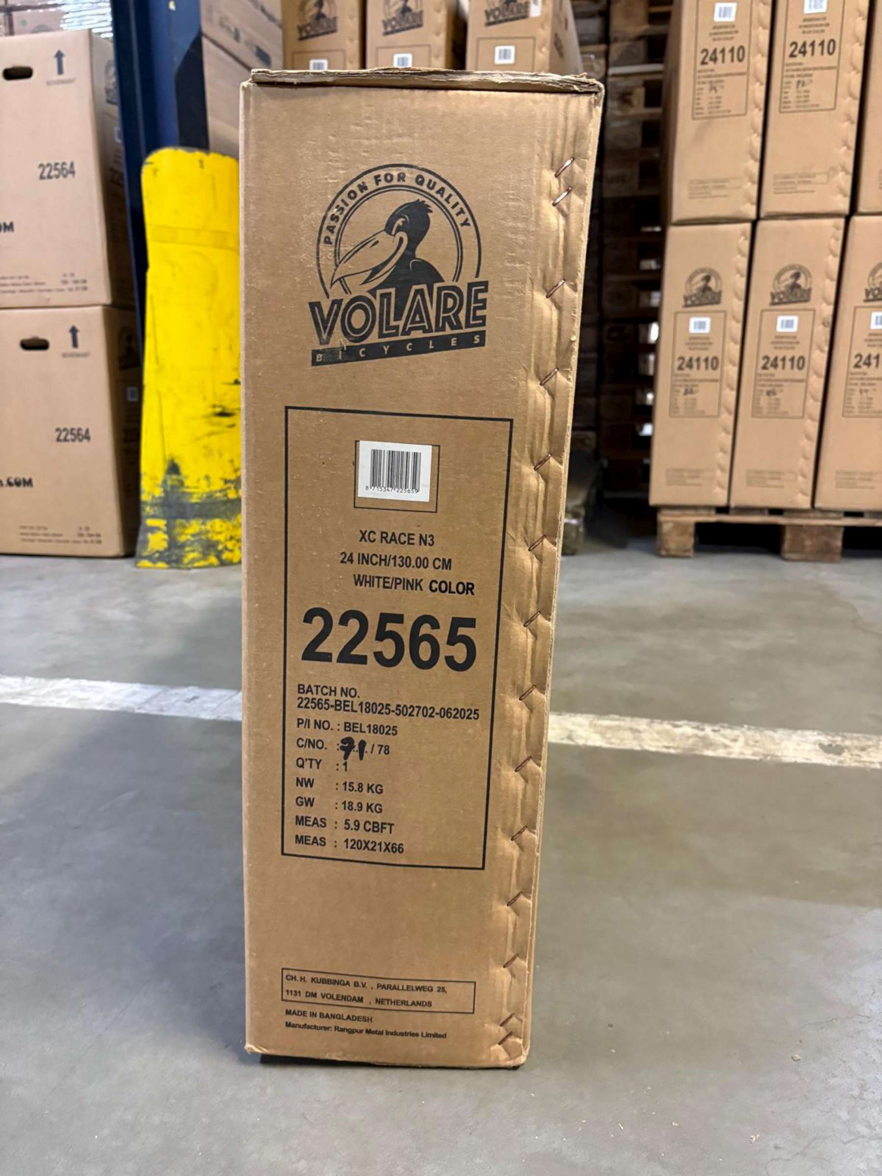 Volare XC Race Kinderfiets - 24 inch - Nexus 3 - Wit/Roze 12 Volare XC Race Kinderfiets - 24 inch - Nexus 3 - Wit/Roze - Afbeelding 12