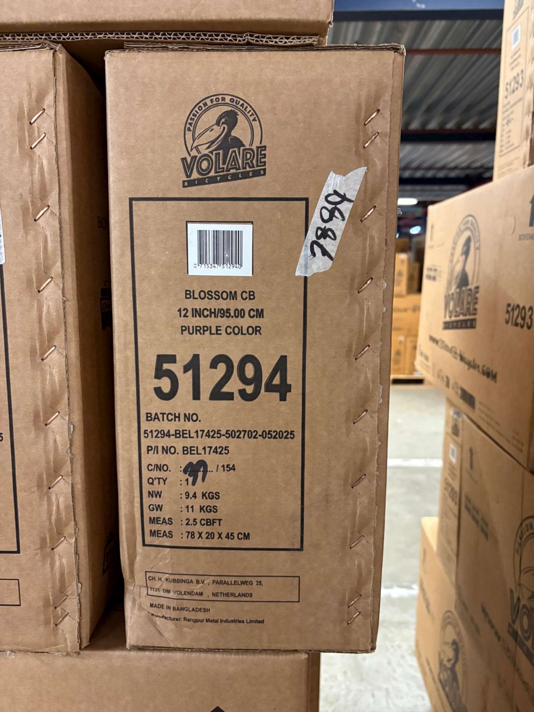 Volare Blossom Kinderfiets - Meisjes - 12 inch - Paars 11 Volare Blossom Kinderfiets - Meisjes - 12 inch - Paars - Afbeelding 11