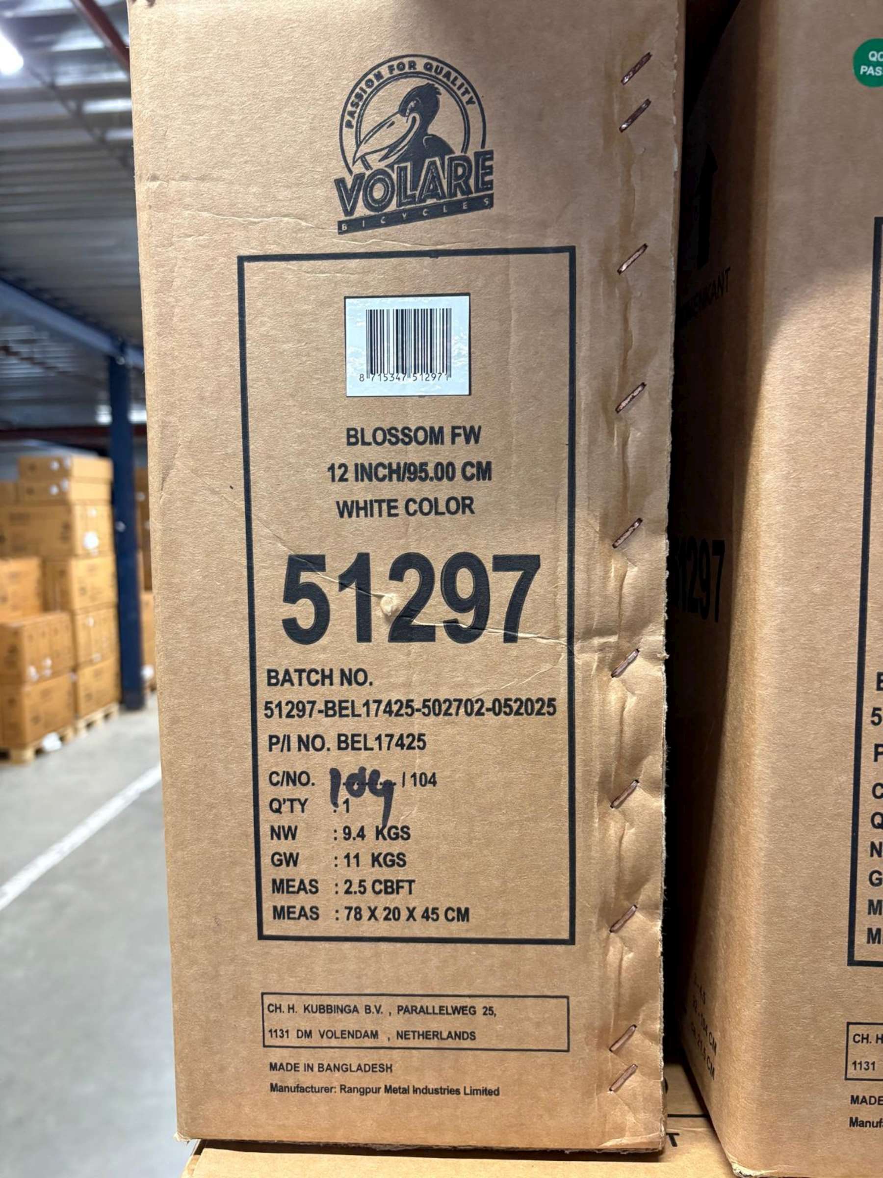 Volare Blossom Kinderfiets - Meisjes - 12 inch - Wit - Twee handremmen 11 Volare Blossom Kinderfiets - Meisjes - 12 inch - Wit - Twee handremmen - Afbeelding 11