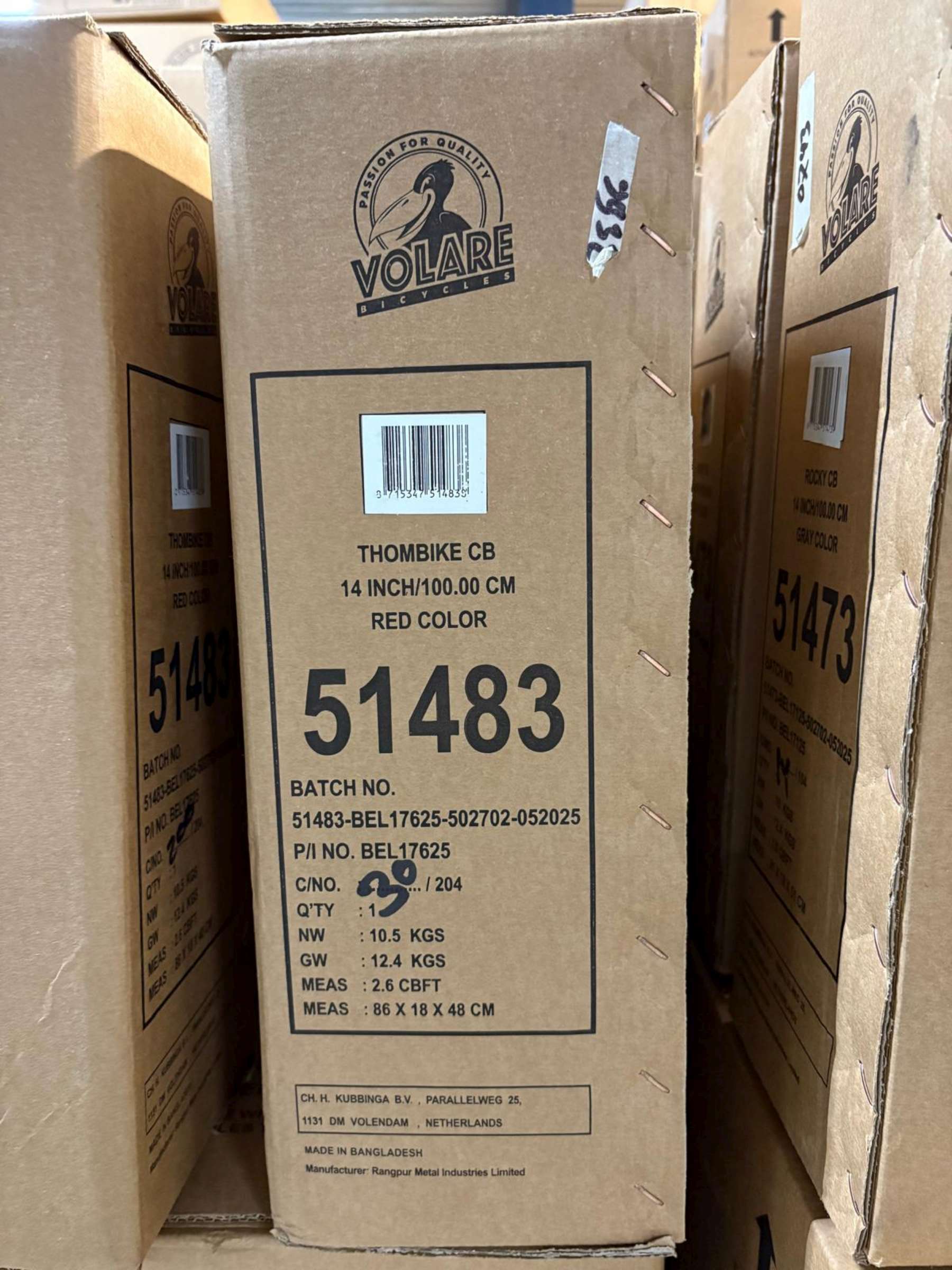 Volare Thombike Kinderfiets - Jongens - 14 inch - Zwart Rood 11 Volare Thombike Kinderfiets - Jongens - 14 inch - Zwart Rood - Afbeelding 11