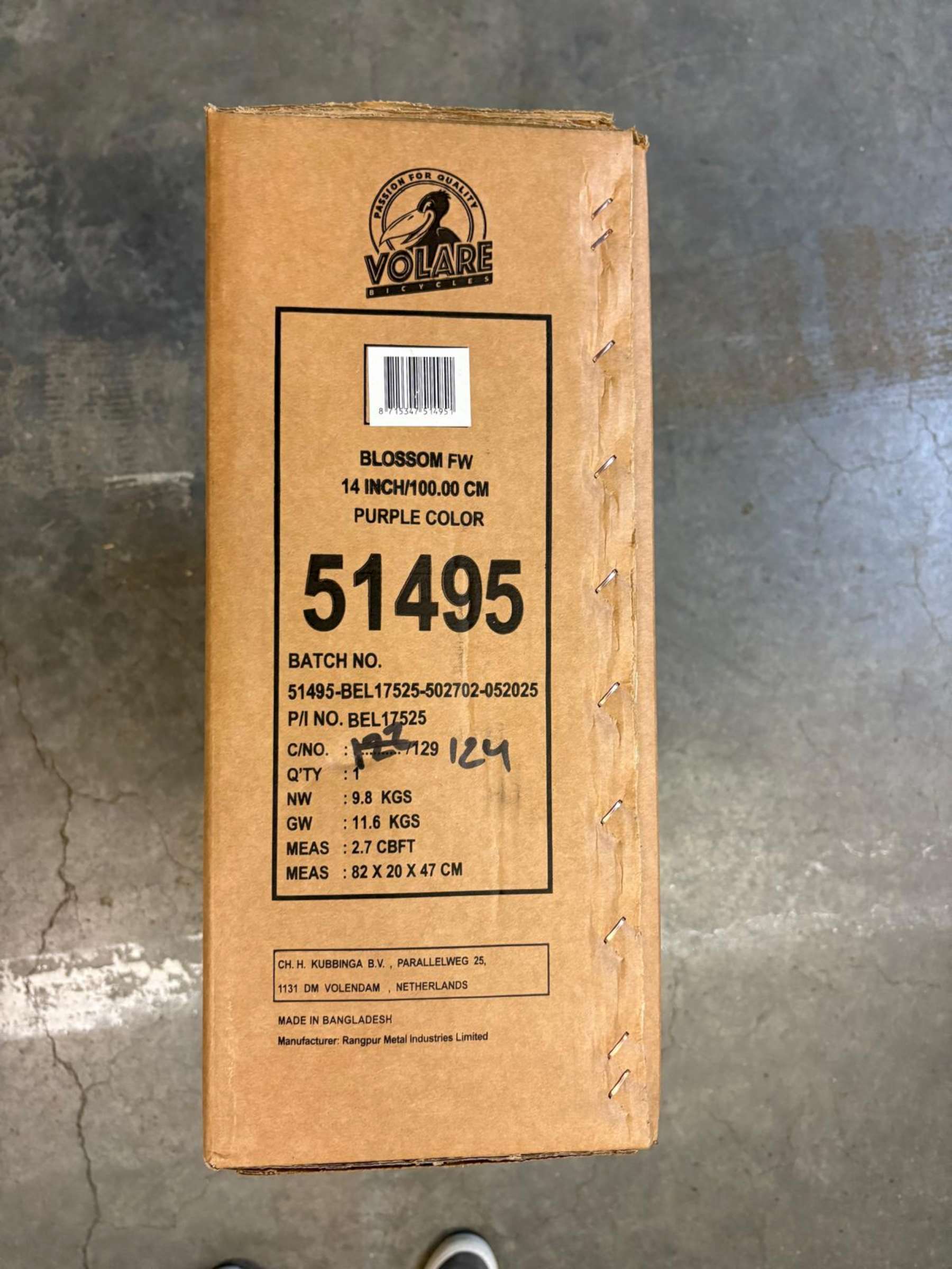 Volare Blossom Kinderfiets - Meisjes - 14 inch - Paars - Twee Handremmen 11 Volare Blossom Kinderfiets - Meisjes - 14 inch - Paars - Twee Handremmen - Afbeelding 11