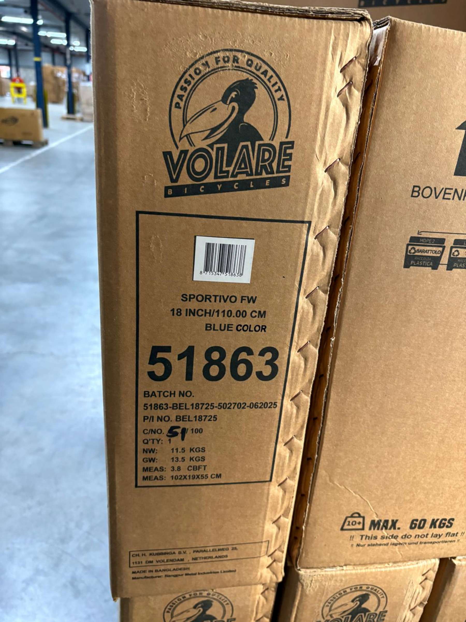 Volare Sportivo Kinderfiets - Jongens - 18 inch - Blauw Zwart - Twee Handremmen 11 Volare Sportivo Kinderfiets - Jongens - 18 inch - Blauw Zwart - Twee Handremmen - Afbeelding 11