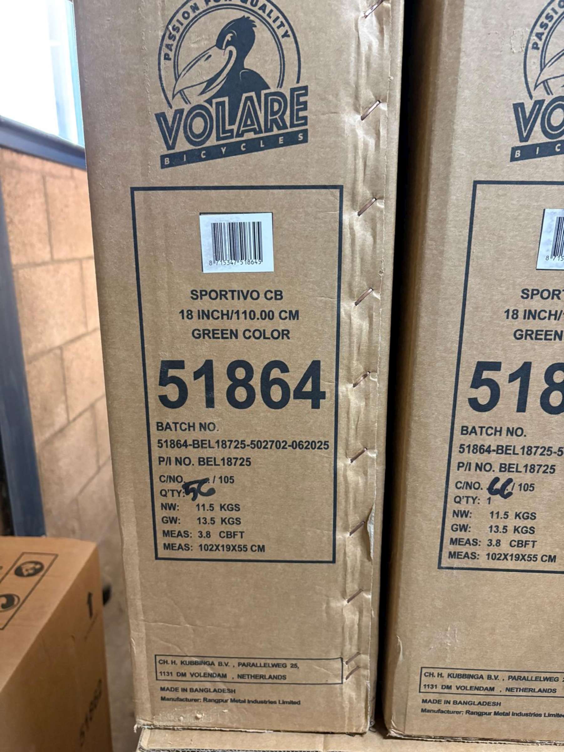 Volare Sportivo Kinderfiets - Jongens - 18 inch - Groen Zwart 11 Volare Sportivo Kinderfiets - Jongens - 18 inch - Groen Zwart - Afbeelding 11