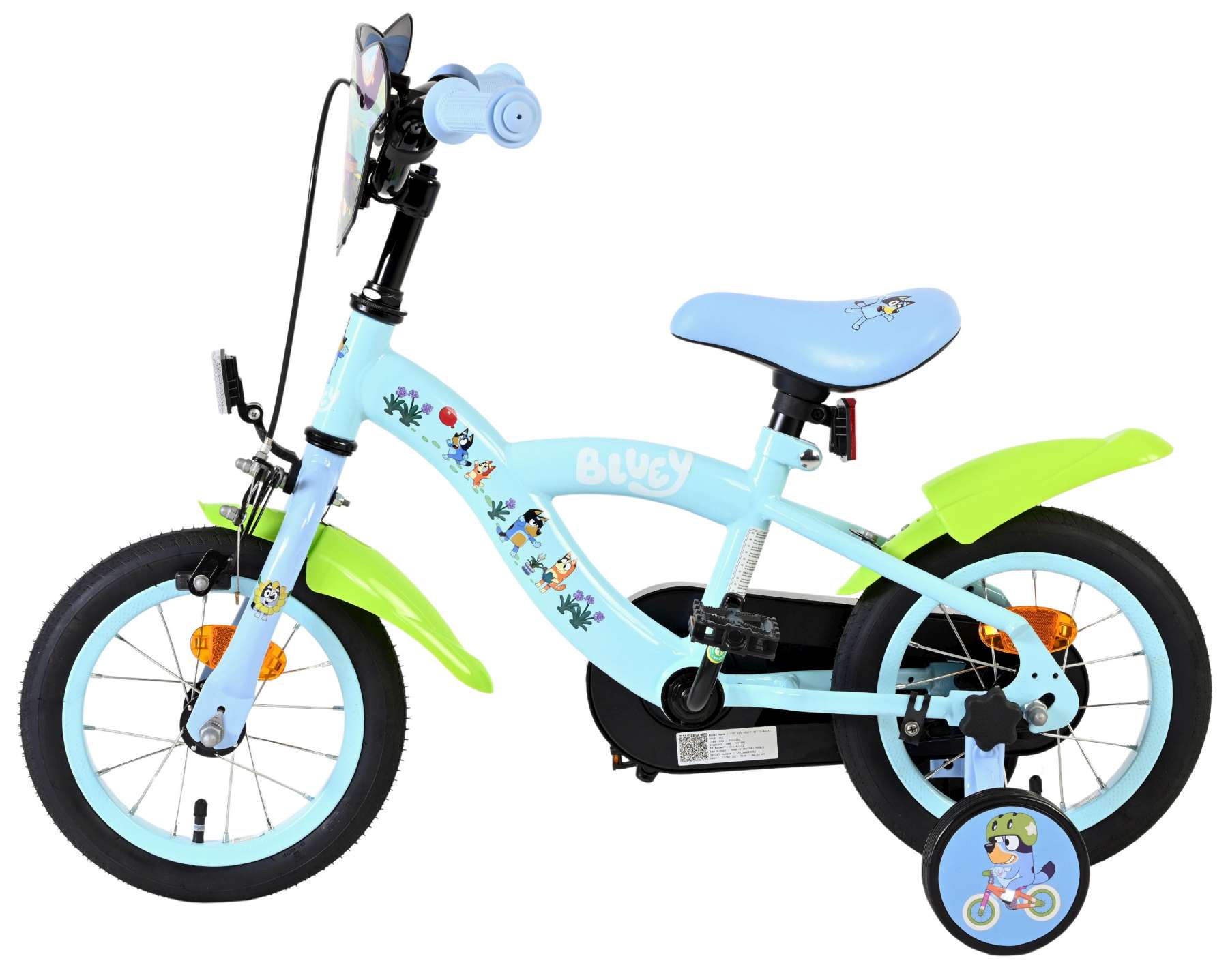 Bluey Kinderfiets - Uni- 12 inch - Blauw 7 Bluey Kinderfiets - Uni- 12 inch - Blauw - Afbeelding 7
