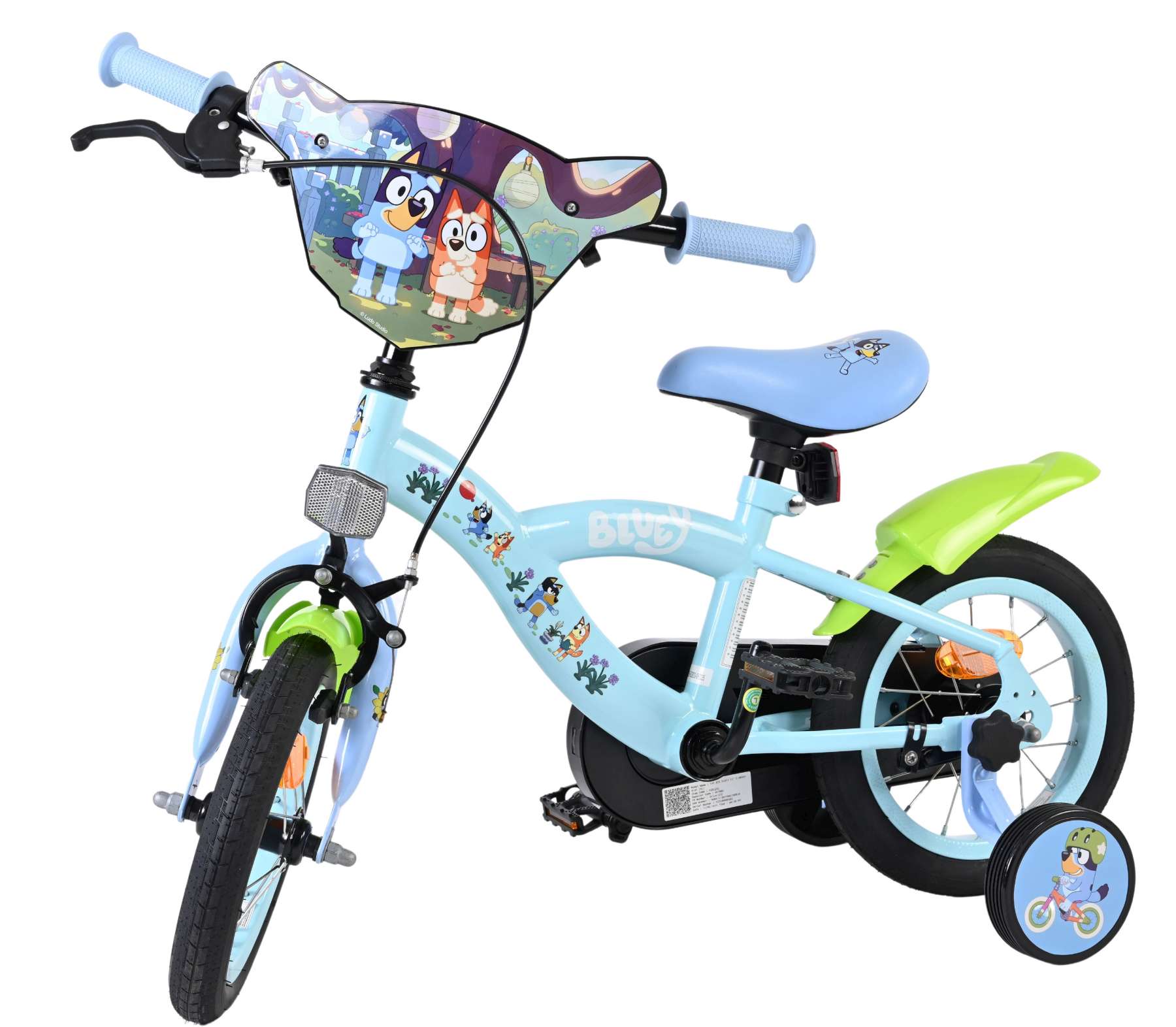 Bluey Kinderfiets - Uni- 12 inch - Blauw 8 Bluey Kinderfiets - Uni- 12 inch - Blauw - Afbeelding 8