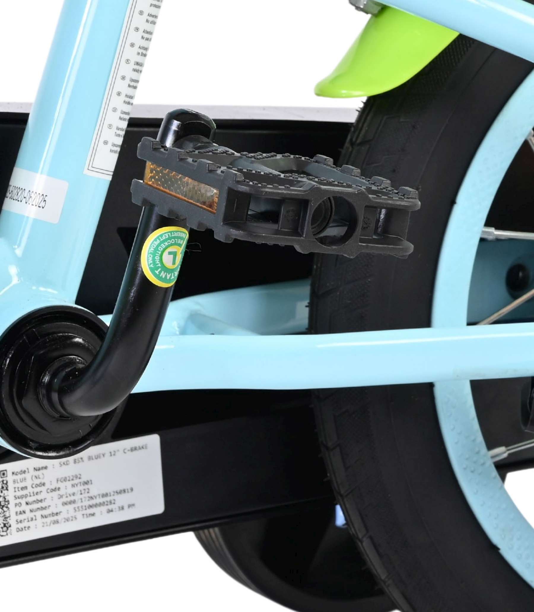Bluey Kinderfiets - Uni- 12 inch - Blauw 9 Bluey Kinderfiets - Uni- 12 inch - Blauw - Afbeelding 9
