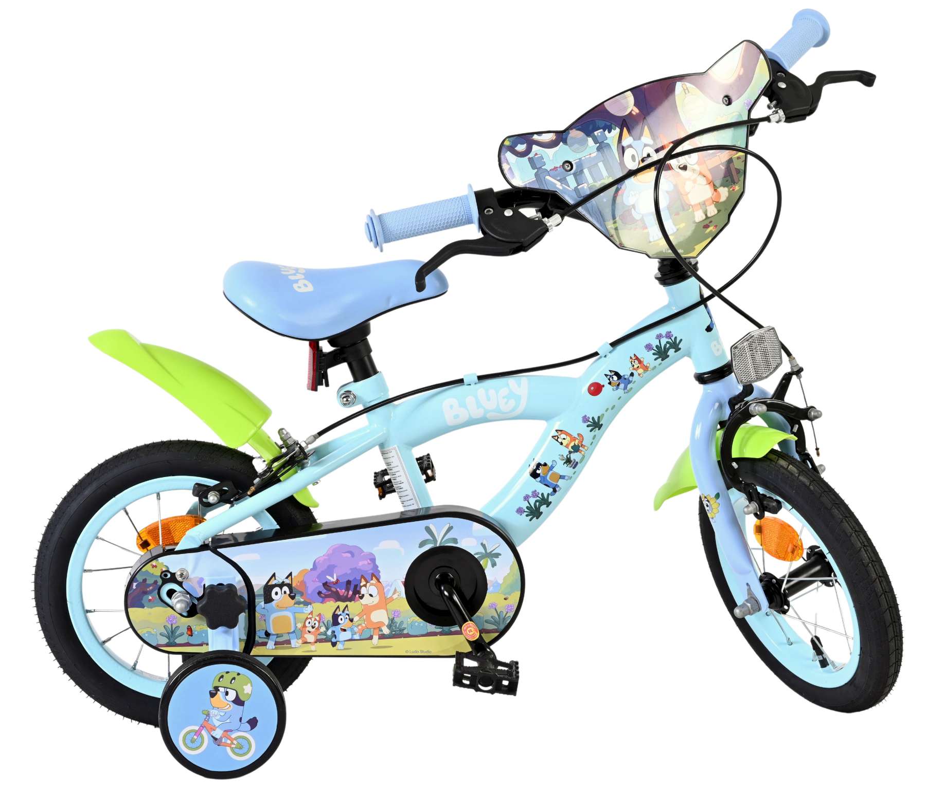 Bluey Kinderfiets 12 inch - Lichtblauw - Twee handremmen 10 Bluey Kinderfiets 12 inch - Lichtblauw - Twee handremmen - Afbeelding 10