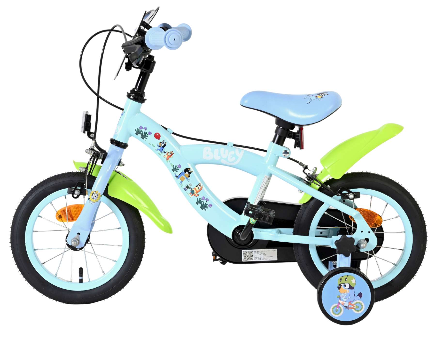 Bluey Kinderfiets 12 inch - Lichtblauw - Twee handremmen 7 Bluey Kinderfiets 12 inch - Lichtblauw - Twee handremmen - Afbeelding 7