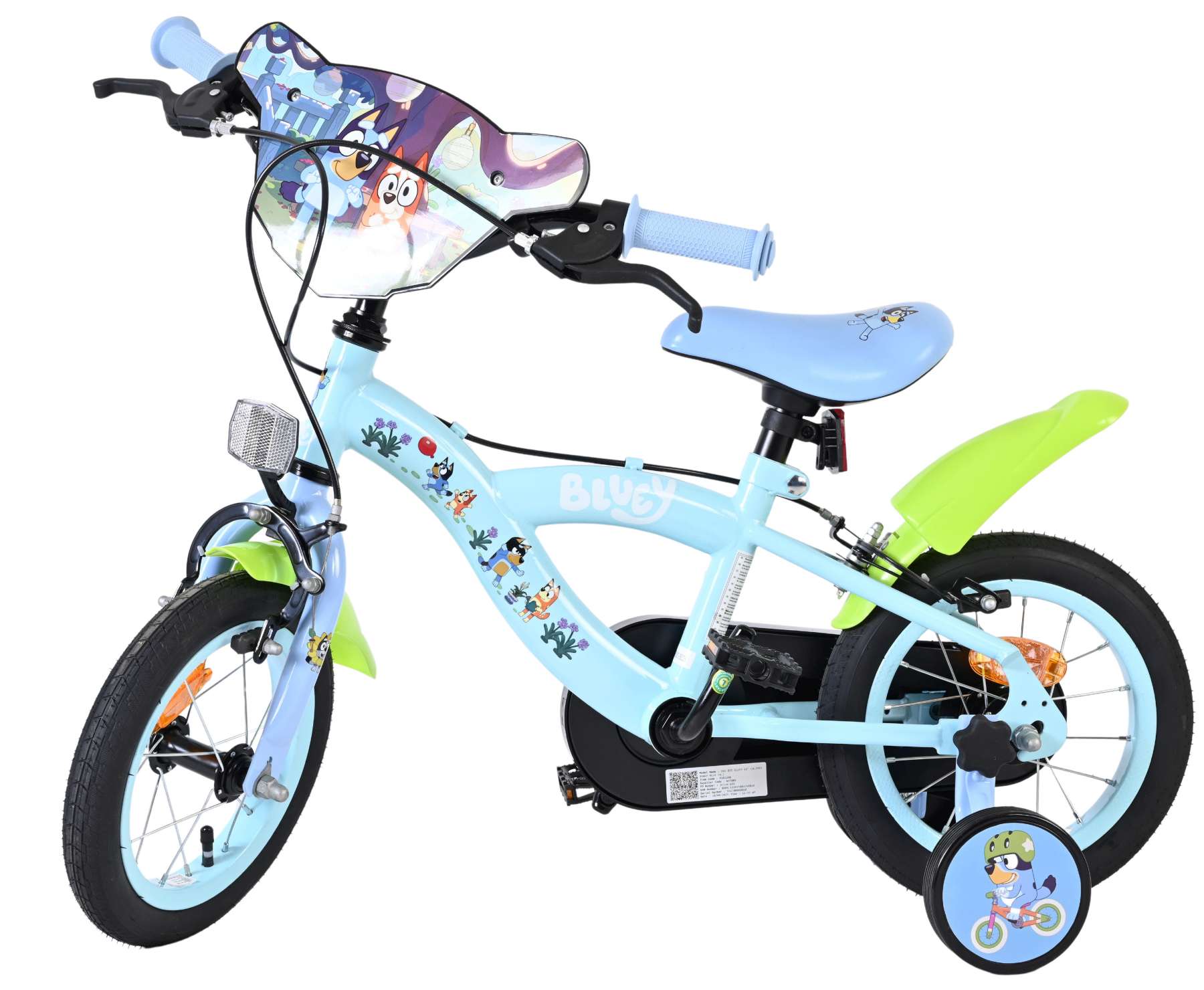 Bluey Kinderfiets 12 inch - Lichtblauw - Twee handremmen 8 Bluey Kinderfiets 12 inch - Lichtblauw - Twee handremmen - Afbeelding 8