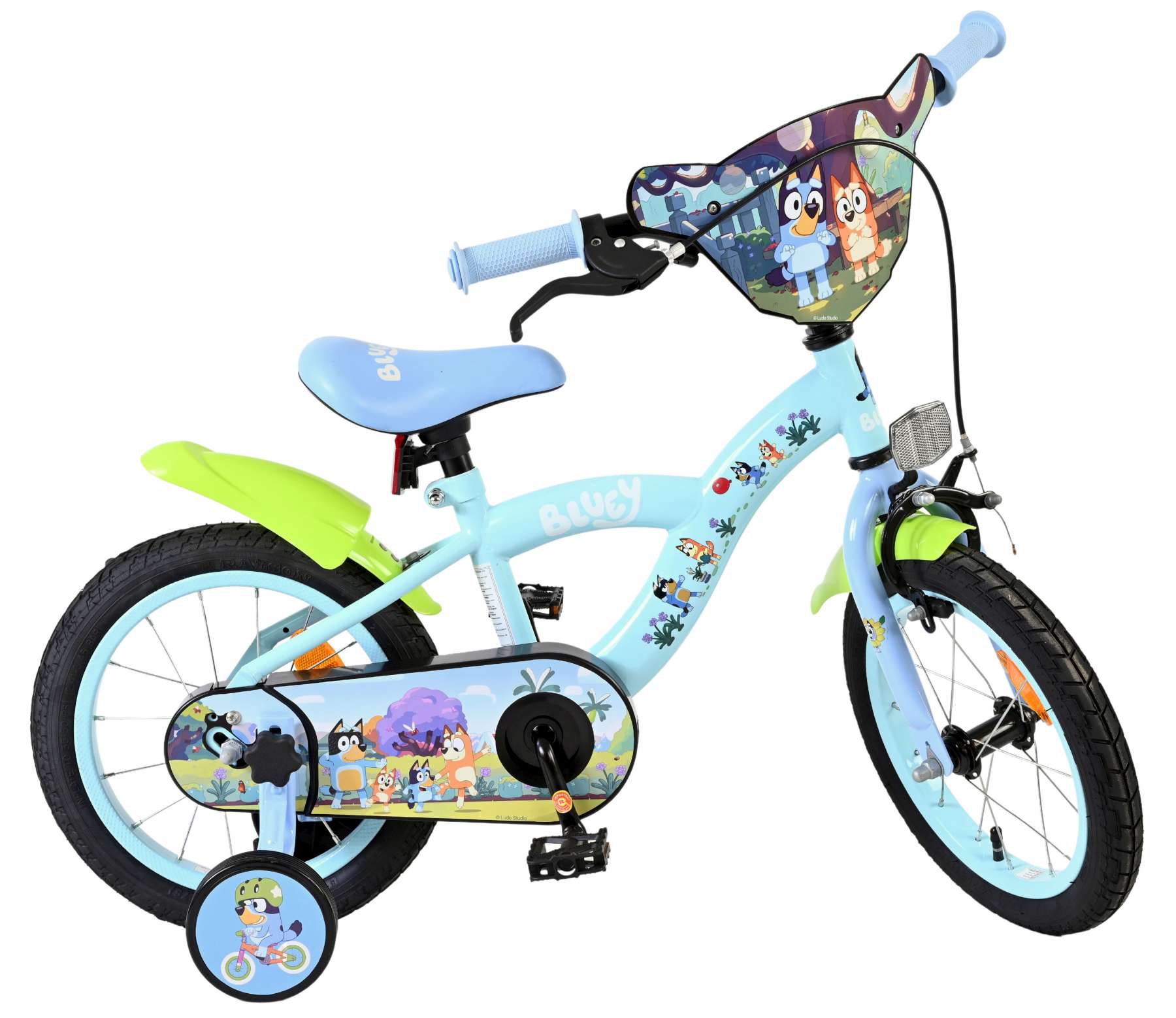 Bluey Kinderfiets - 14 inch - Lichtblauw 10 Bluey Kinderfiets - 14 inch - Lichtblauw - Afbeelding 10