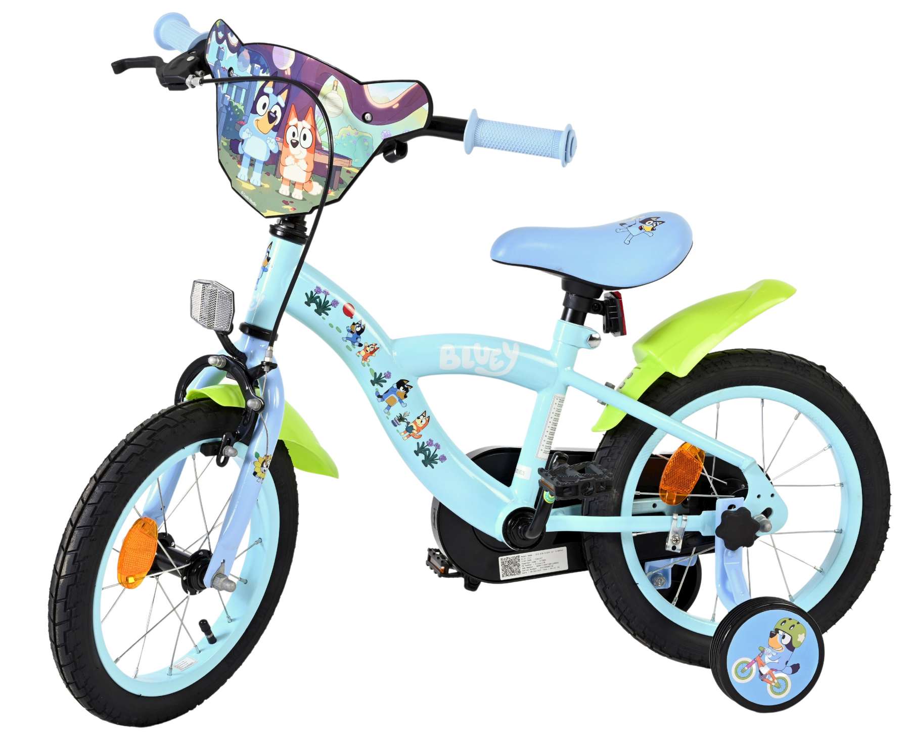 Bluey Kinderfiets - 14 inch - Lichtblauw 8 Bluey Kinderfiets - 14 inch - Lichtblauw - Afbeelding 8