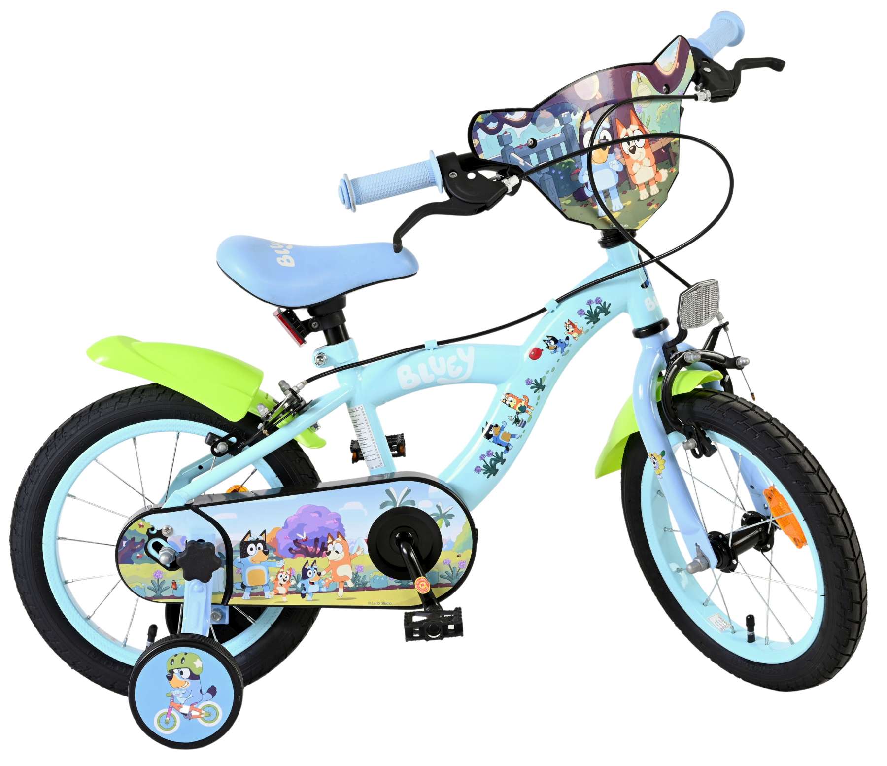 Bluey Kinderfiets - 14 inch - Lichtblauw - Twee handremmen 10 Bluey Kinderfiets - 14 inch - Lichtblauw - Twee handremmen - Afbeelding 10