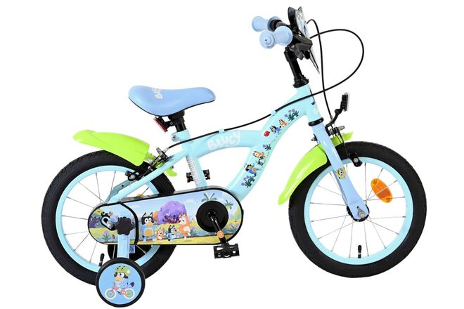 Bluey Kinderfiets - 14 inch - Lichtblauw - Twee handremmen 1 Bluey Kinderfiets - 14 inch - Lichtblauw - Twee handremmen