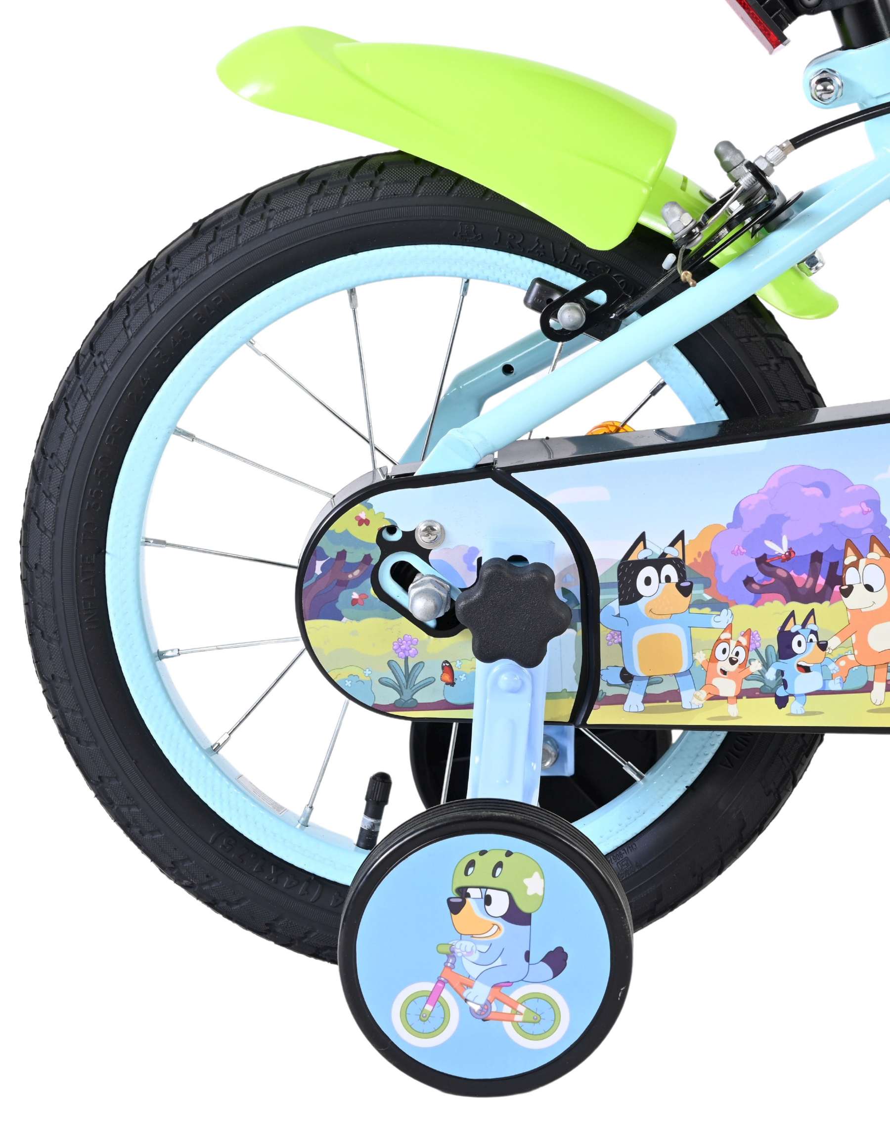 Bluey Kinderfiets - 14 inch - Lichtblauw - Twee handremmen 2 Bluey Kinderfiets - 14 inch - Lichtblauw - Twee handremmen - Afbeelding 2