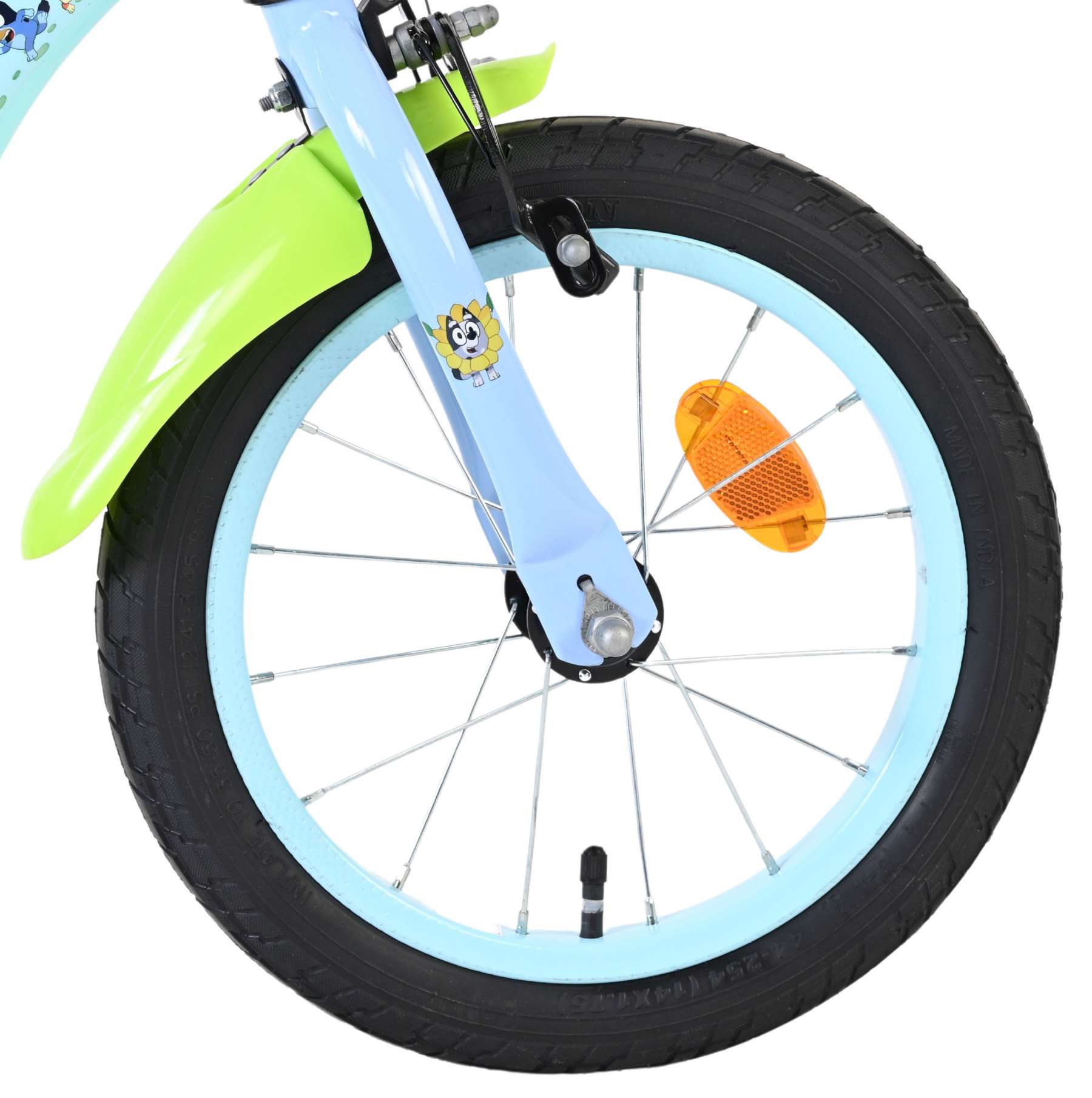 Bluey Kinderfiets - 14 inch - Lichtblauw - Twee handremmen 3 Bluey Kinderfiets - 14 inch - Lichtblauw - Twee handremmen - Afbeelding 3