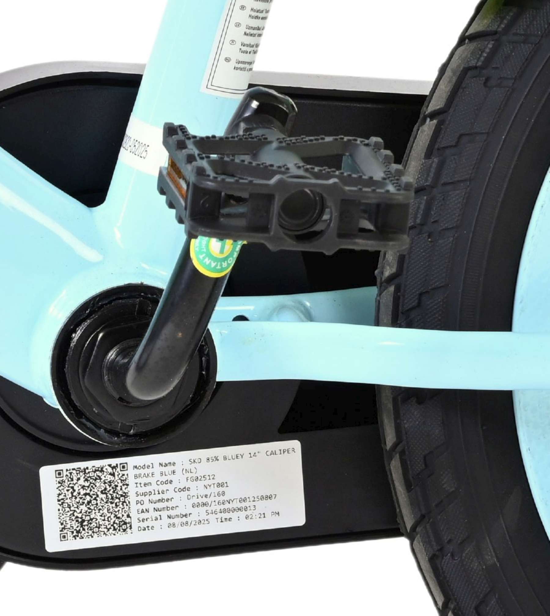 Bluey Kinderfiets - 14 inch - Lichtblauw - Twee handremmen 9 Bluey Kinderfiets - 14 inch - Lichtblauw - Twee handremmen - Afbeelding 9