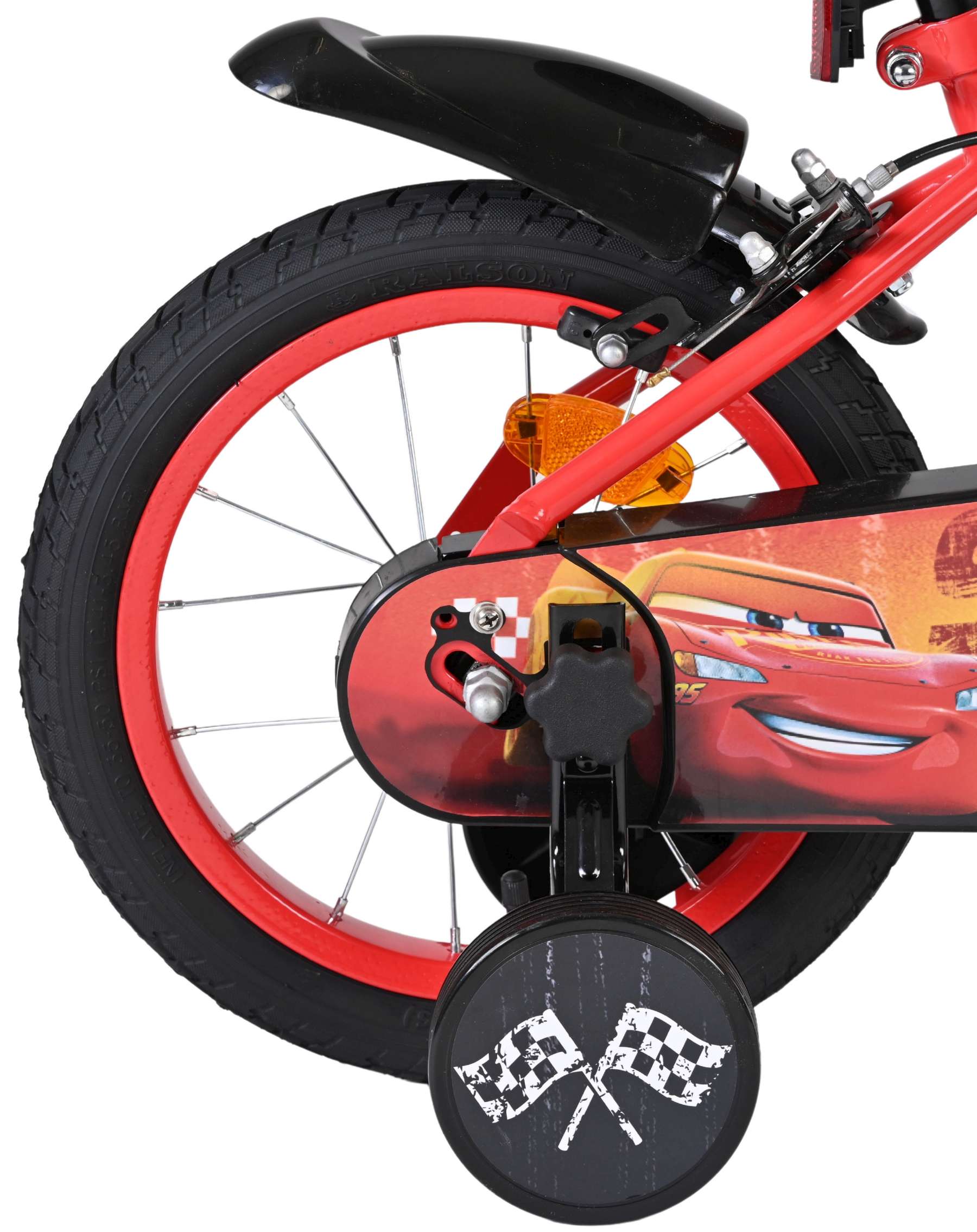Disney Cars Kinderfiets - Jongens - 14 inch - Rood - Twee handremmen 2 Disney Cars Kinderfiets - Jongens - 14 inch - Rood - Twee handremmen - Afbeelding 2