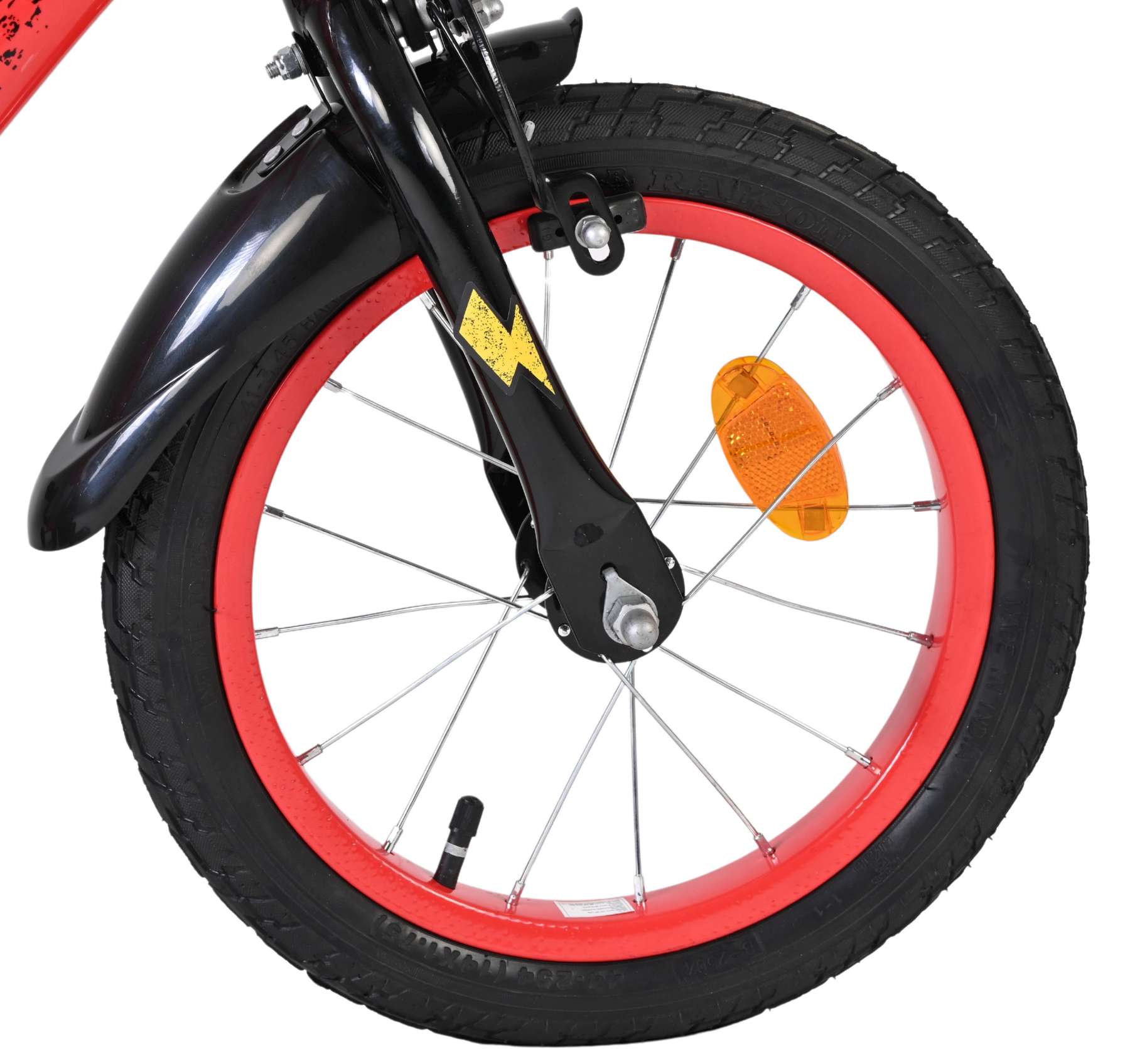 Disney Cars Kinderfiets - Jongens - 14 inch - Rood - Twee handremmen 3 Disney Cars Kinderfiets - Jongens - 14 inch - Rood - Twee handremmen - Afbeelding 3