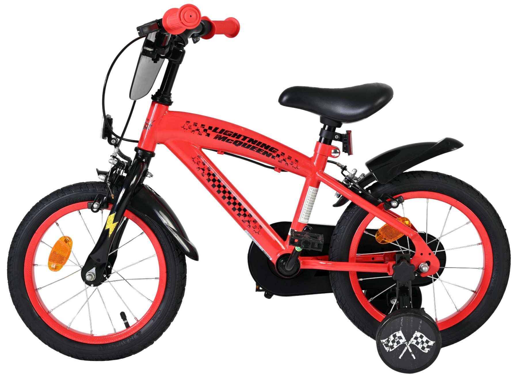 Disney Cars Kinderfiets - Jongens - 14 inch - Rood - Twee handremmen 7 Disney Cars Kinderfiets - Jongens - 14 inch - Rood - Twee handremmen - Afbeelding 7