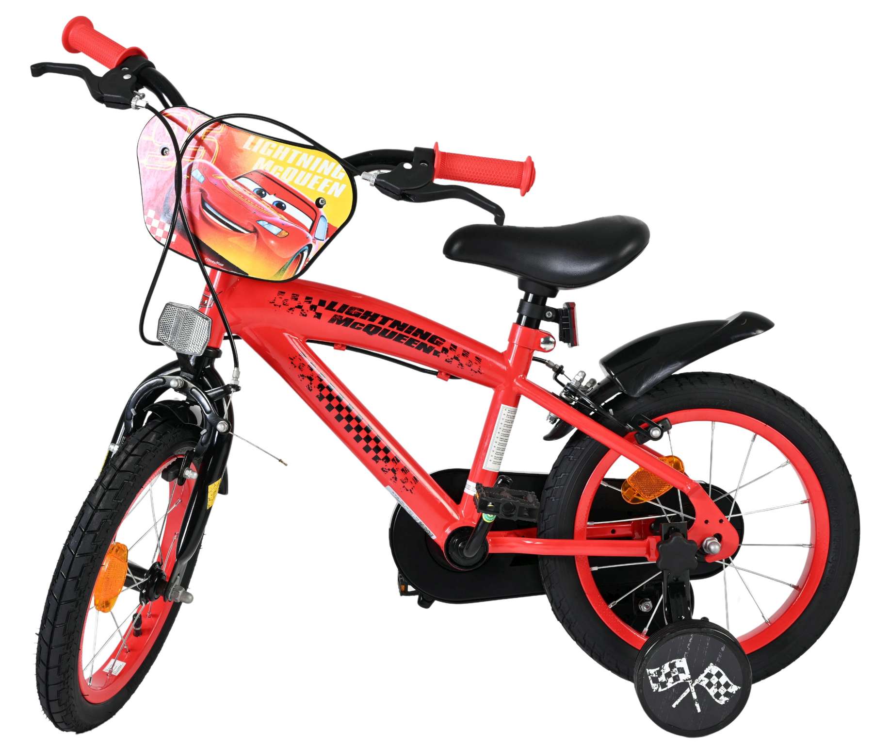 Disney Cars Kinderfiets - Jongens - 14 inch - Rood - Twee handremmen 8 Disney Cars Kinderfiets - Jongens - 14 inch - Rood - Twee handremmen - Afbeelding 8