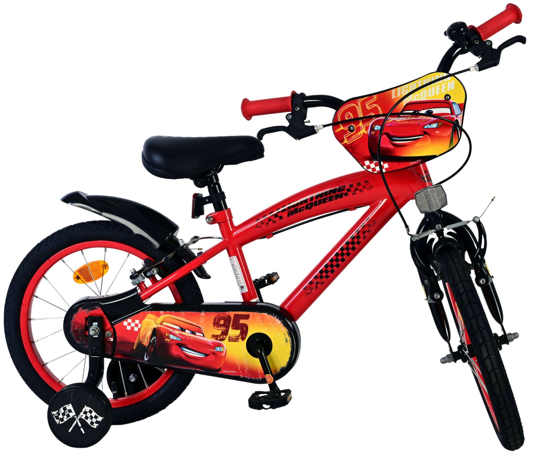 Disney Cars Kinderfiets - Jongens - 16 inch - Rood - Twee handremmen 10 Disney Cars Kinderfiets - Jongens - 16 inch - Rood - Twee handremmen - Afbeelding 10