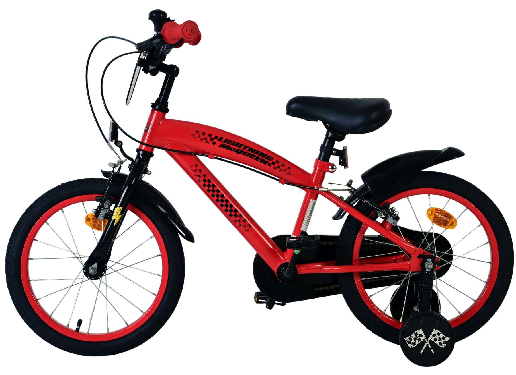 Disney Cars Kinderfiets - Jongens - 16 inch - Rood - Twee handremmen 7 Disney Cars Kinderfiets - Jongens - 16 inch - Rood - Twee handremmen - Afbeelding 7