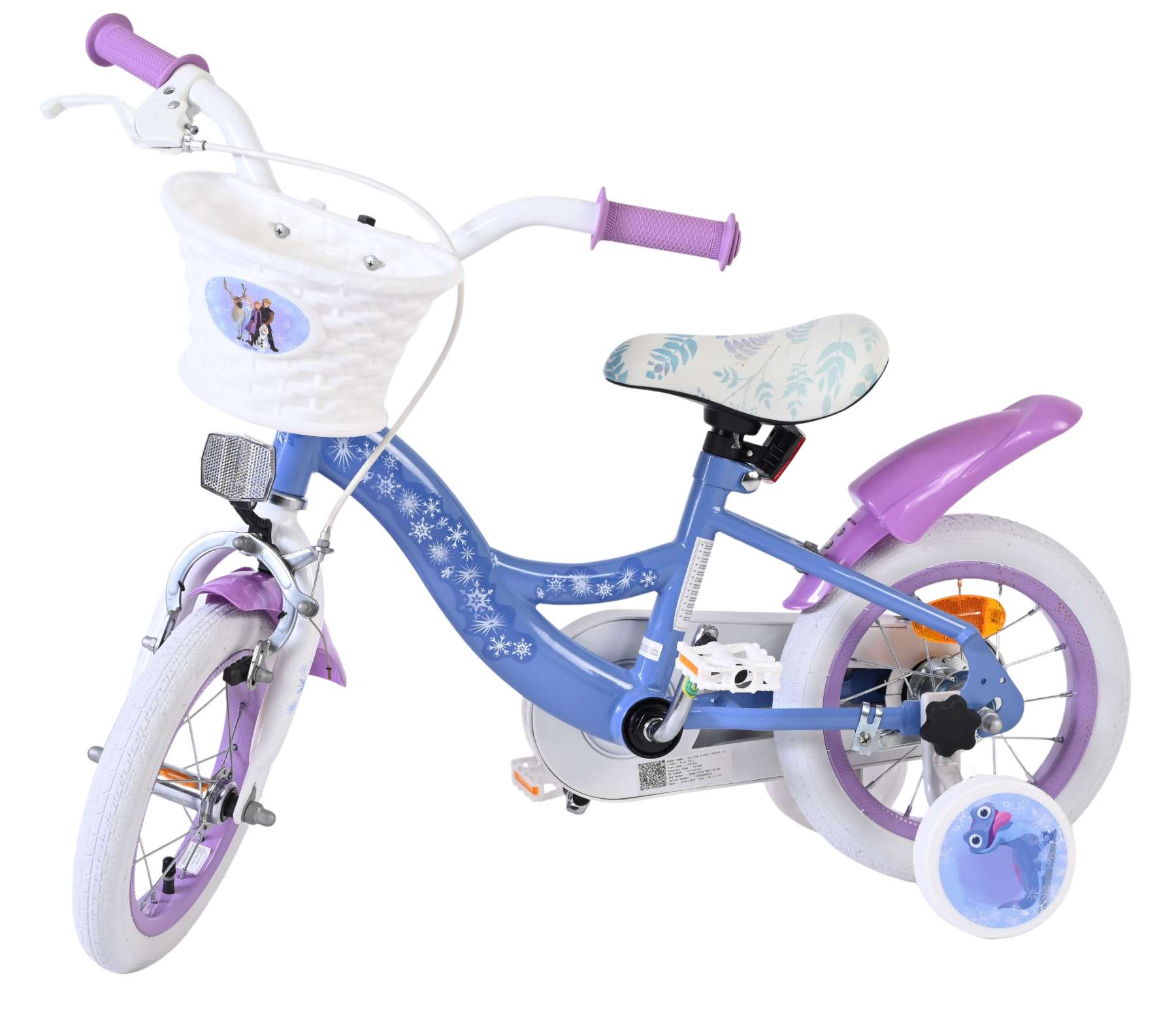 Disney Frozen 2 Kinderfiets - Meisjes - 12 inch - Blauw/Paars 8 Disney Frozen 2 Kinderfiets - Meisjes - 12 inch - Blauw/Paars - Afbeelding 8
