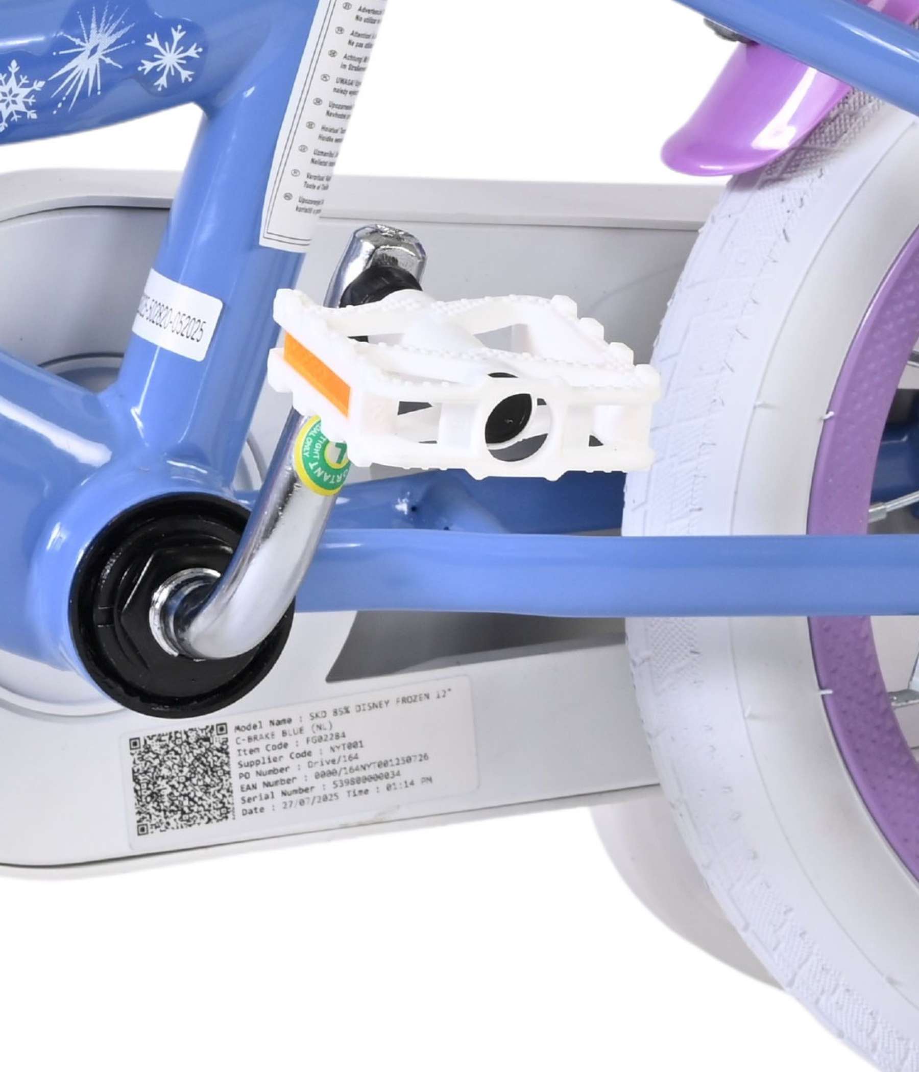 Disney Frozen 2 Kinderfiets - Meisjes - 12 inch - Blauw/Paars 9 Disney Frozen 2 Kinderfiets - Meisjes - 12 inch - Blauw/Paars - Afbeelding 9