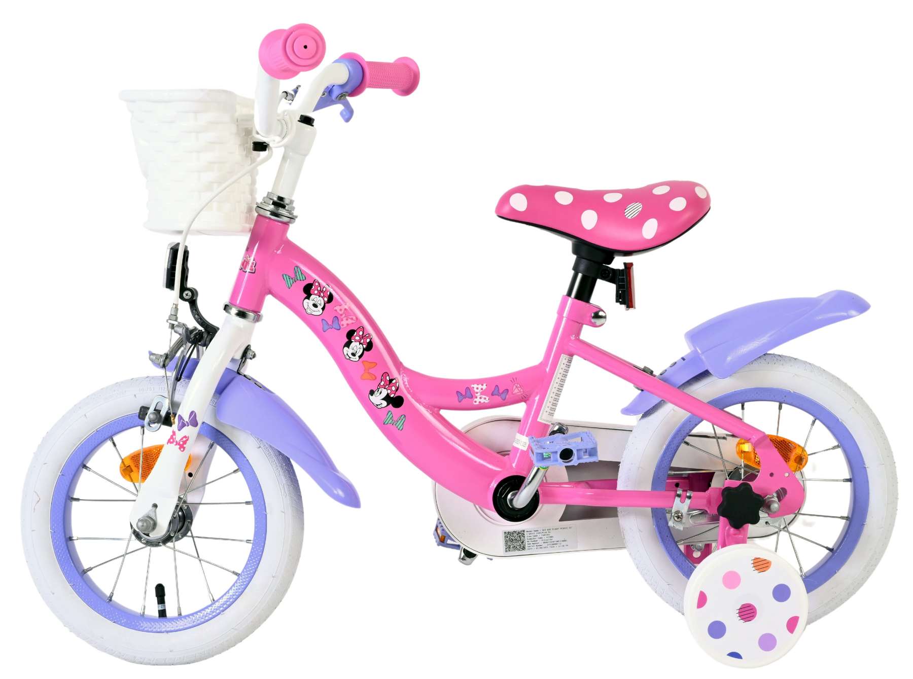 Minnie Cutest Ever! Kinderfiets - Meisjes - 12 inch - Roze 7 Minnie Cutest Ever! Kinderfiets - Meisjes - 12 inch - Roze - Afbeelding 7