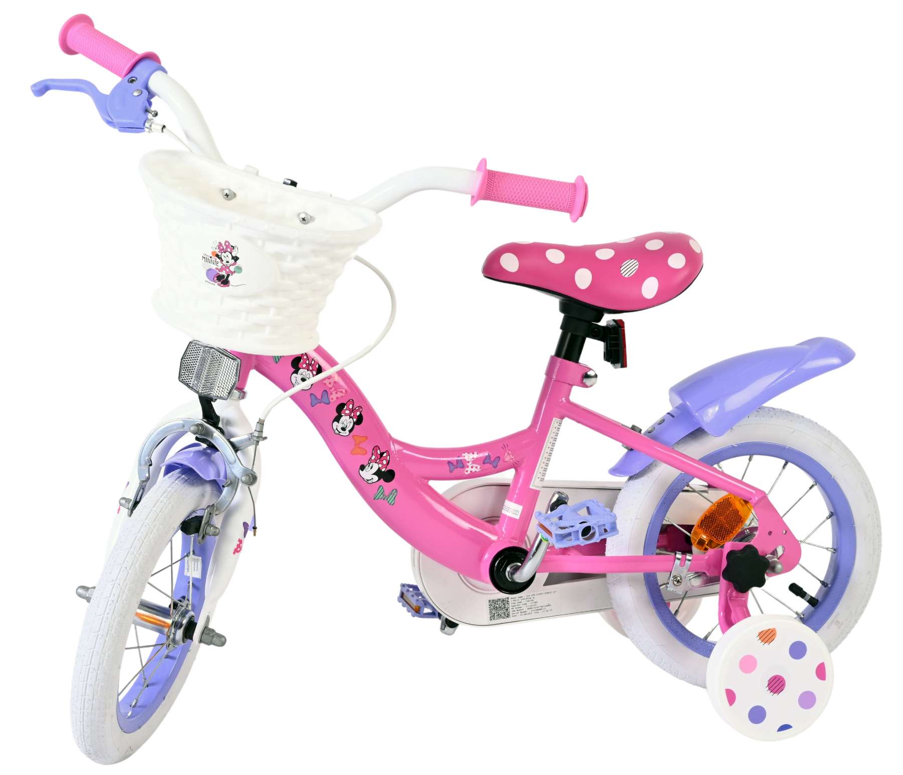 Minnie Cutest Ever! Kinderfiets - Meisjes - 12 inch - Roze 8 Minnie Cutest Ever! Kinderfiets - Meisjes - 12 inch - Roze - Afbeelding 8