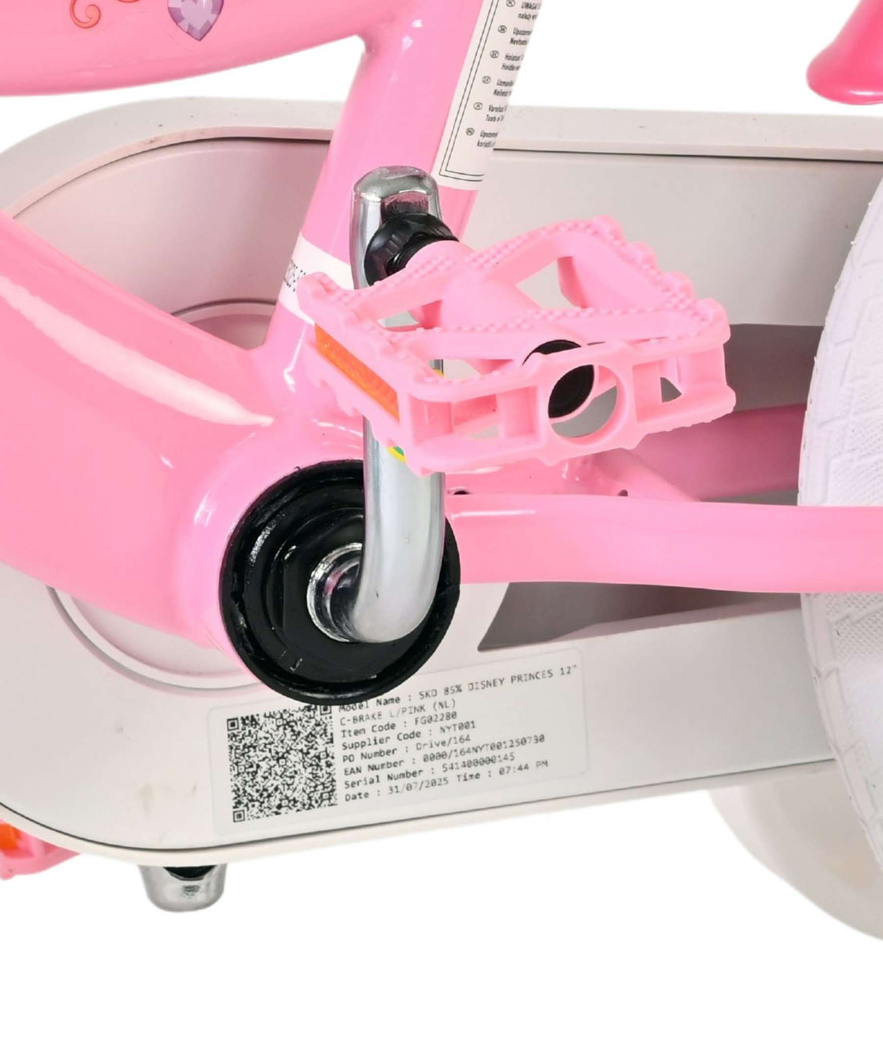 Disney Princess Kinderfiets - Meisjes - 12 inch - Roze 9 Disney Princess Kinderfiets - Meisjes - 12 inch - Roze - Afbeelding 9