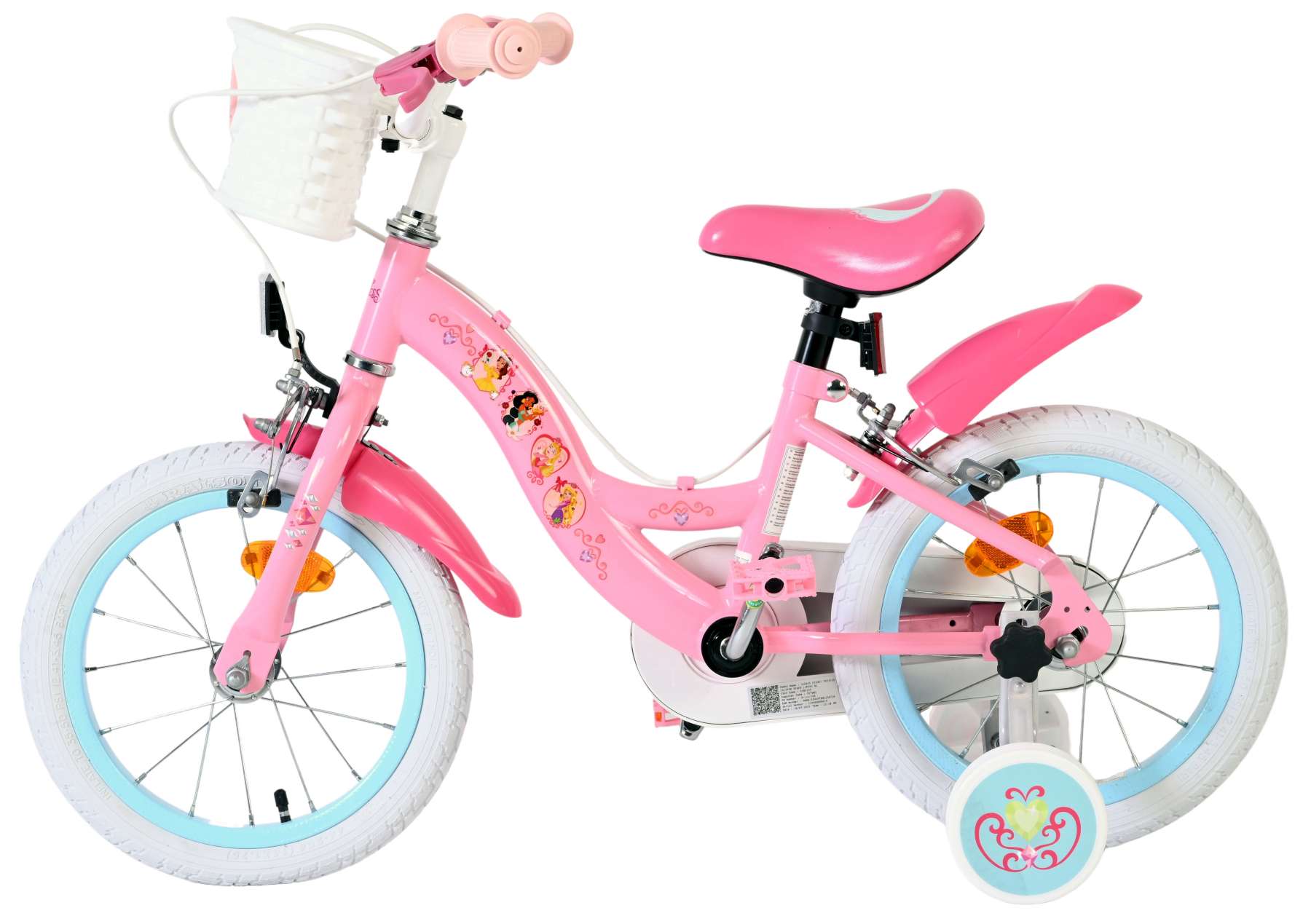 Disney Princess Kinderfiets - Meisjes - 14 inch - Roze - Twee handremmen 7 Disney Princess Kinderfiets - Meisjes - 14 inch - Roze - Twee handremmen - Afbeelding 7