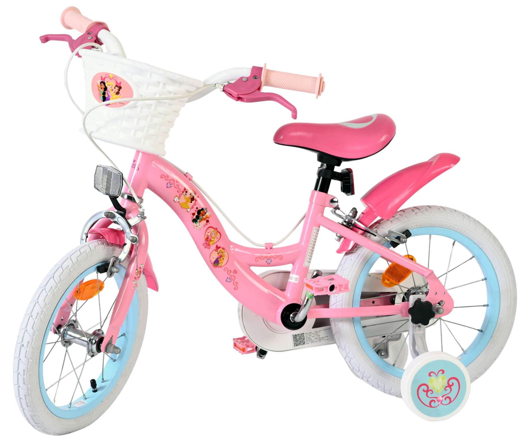 Disney Princess Kinderfiets - Meisjes - 14 inch - Roze - Twee handremmen 8 Disney Princess Kinderfiets - Meisjes - 14 inch - Roze - Twee handremmen - Afbeelding 8