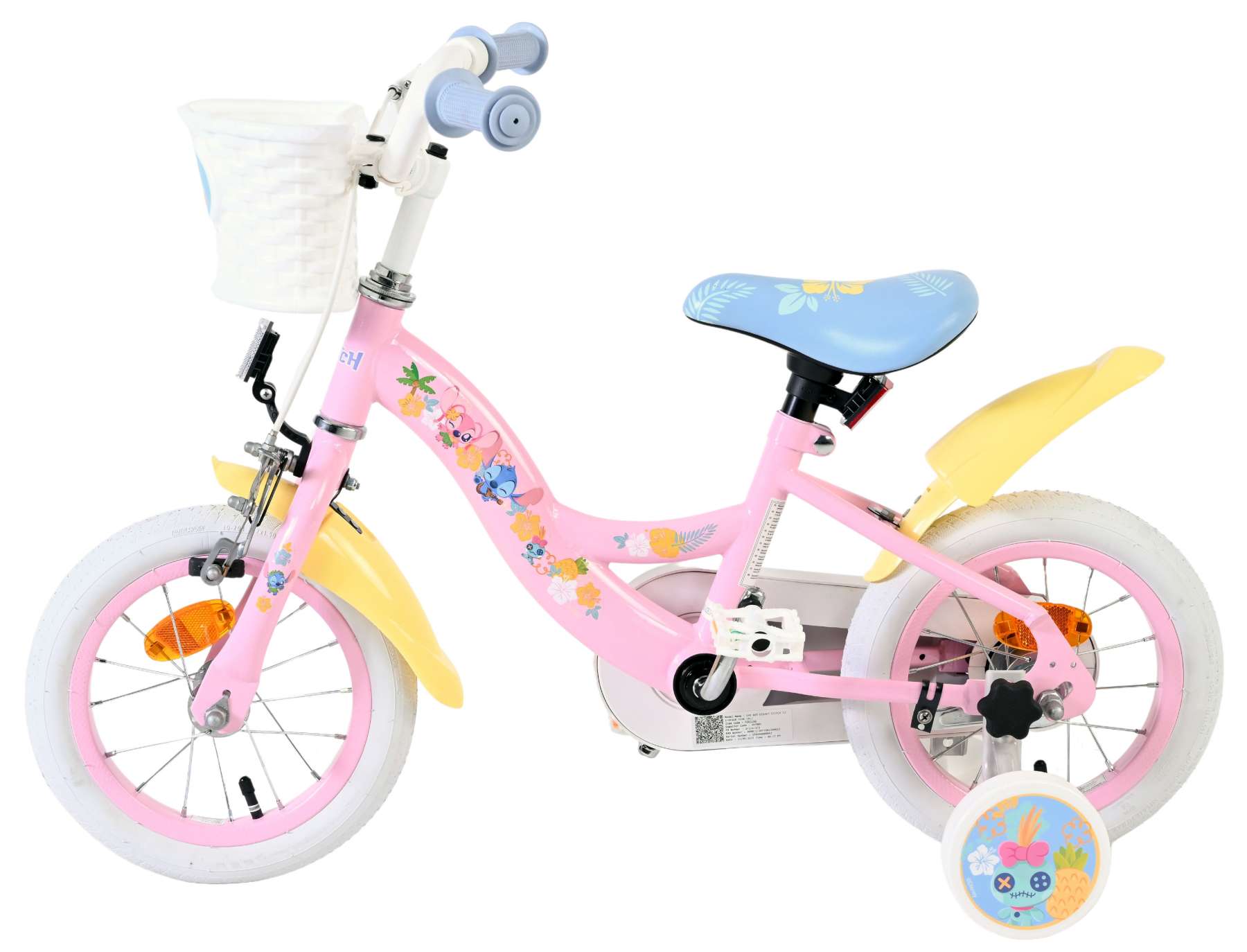 Disney Stitch Kinderfiets - Meisjes - 12 inch - Roze 7 Disney Stitch Kinderfiets - Meisjes - 12 inch - Roze - Afbeelding 7