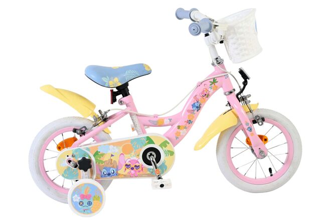 Disney Stitch Kinderfiets - Meisjes - 12 inch - Twee handremmen - Roze 1 Disney Stitch Kinderfiets - Meisjes - 12 inch - Twee handremmen - Roze